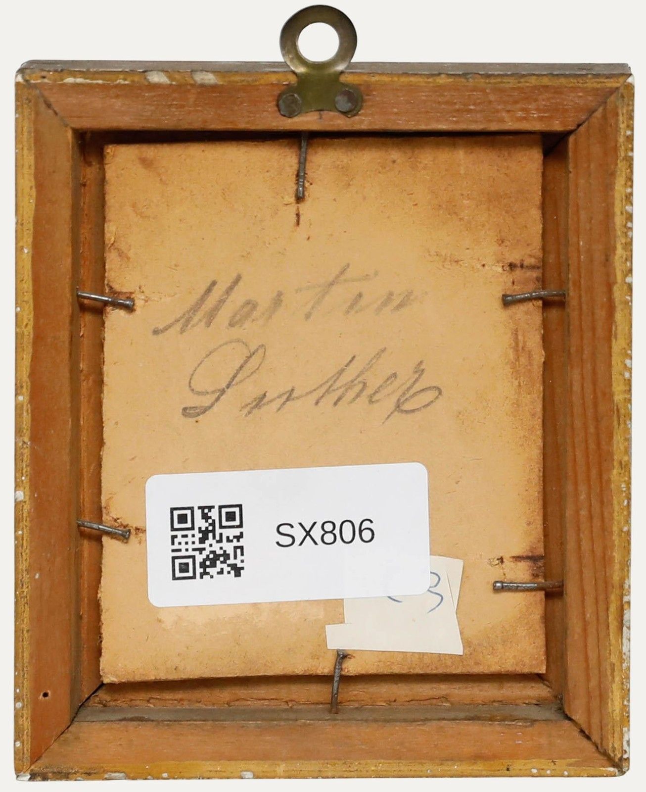 German School Miniature 19th Century Oil, Martin Luther photo Art