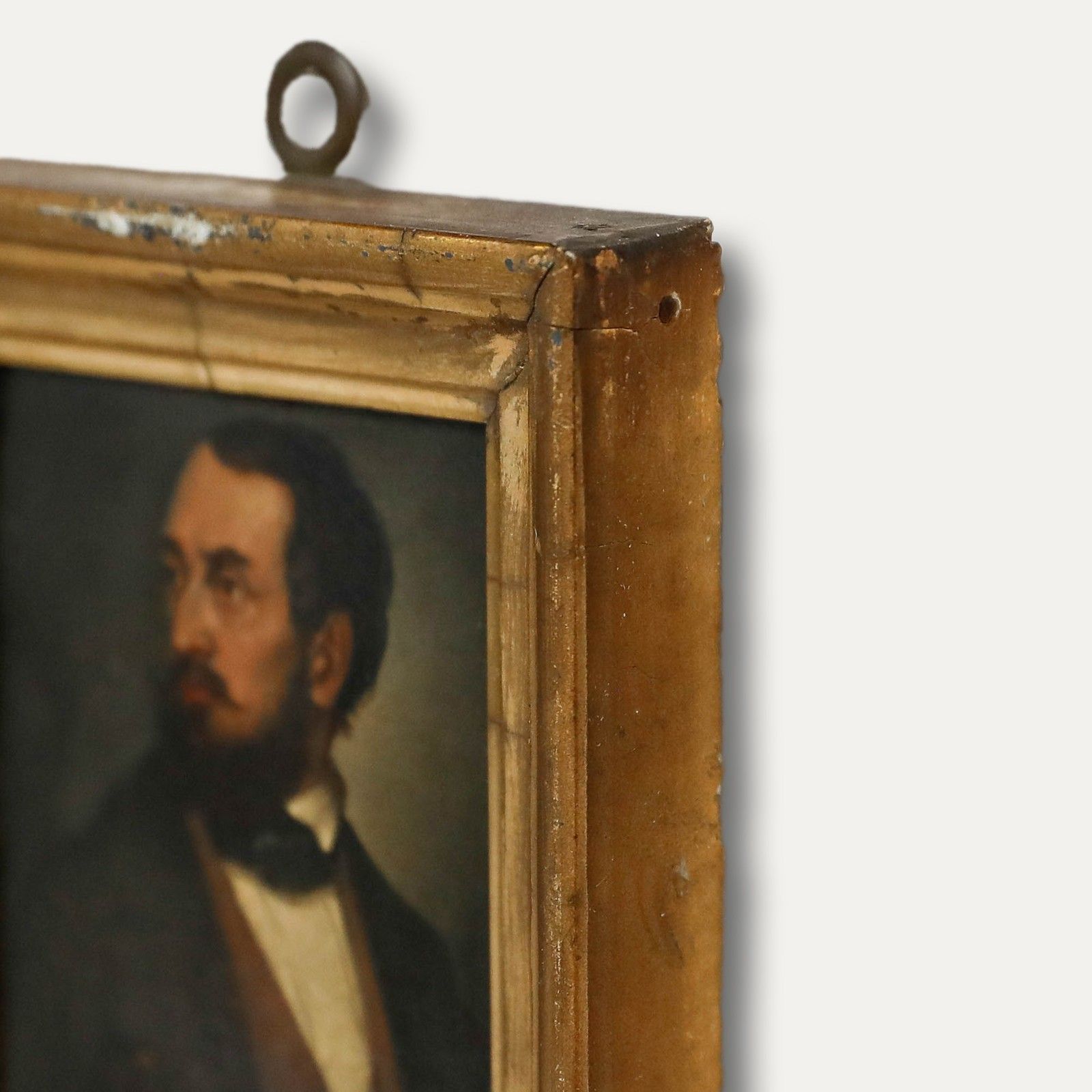 German School Miniature 19th Century Oil, Heinrich Von Treitschke photo vinterior