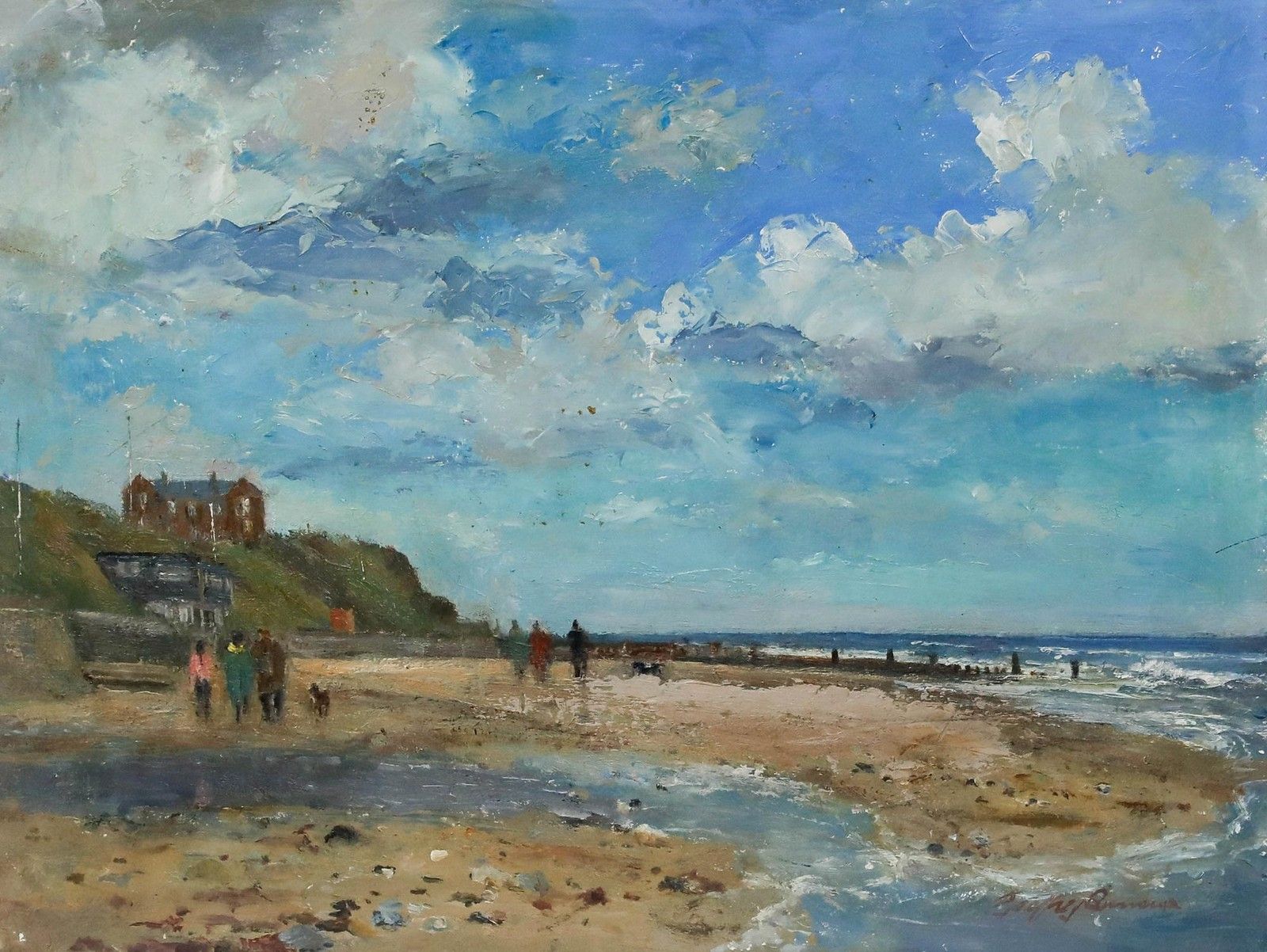 Geoffrey Burrows (1934 2023) Oil, Running Stream And Incoming Tide photo furniture