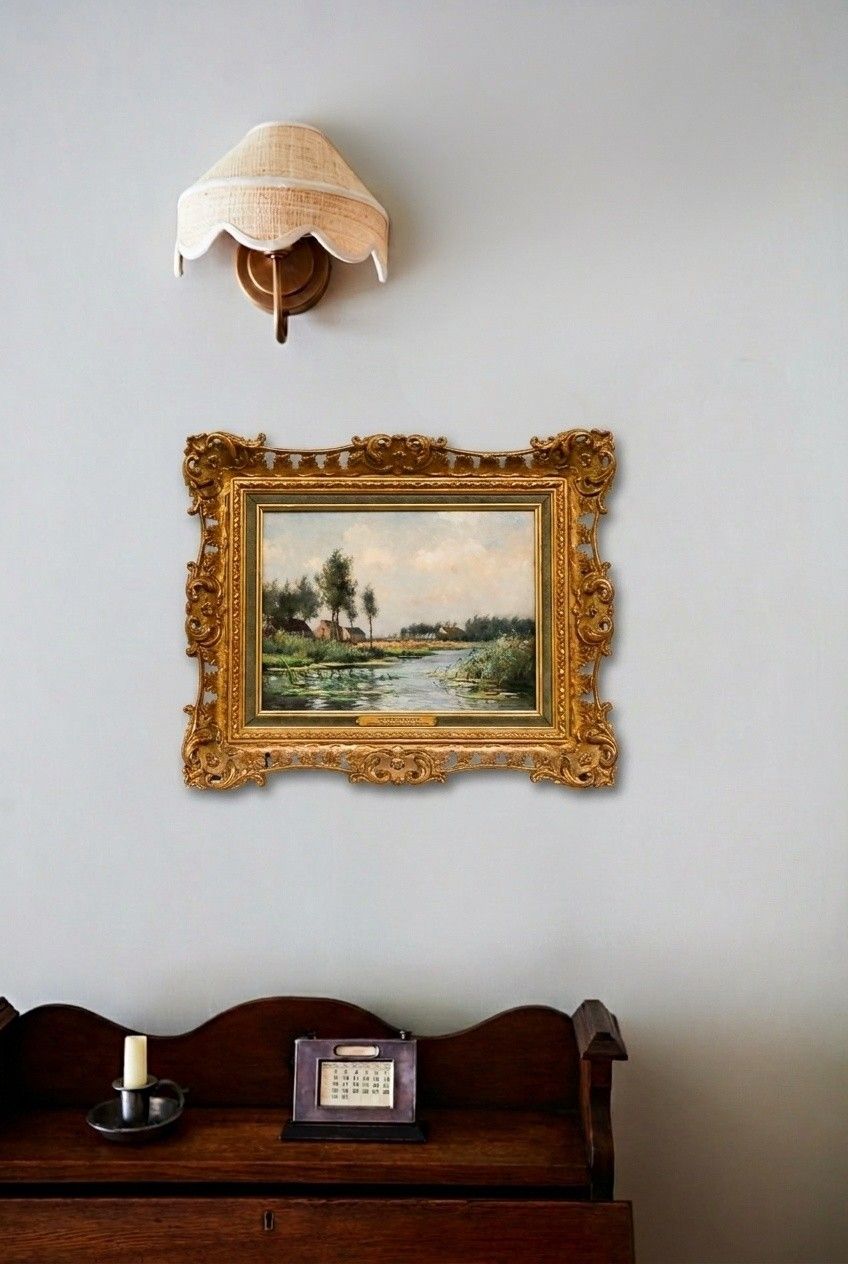 Circle Of William Kay Blacklock (1872 1924) Framed Oil, The Ouse At St. Ives photo for sale