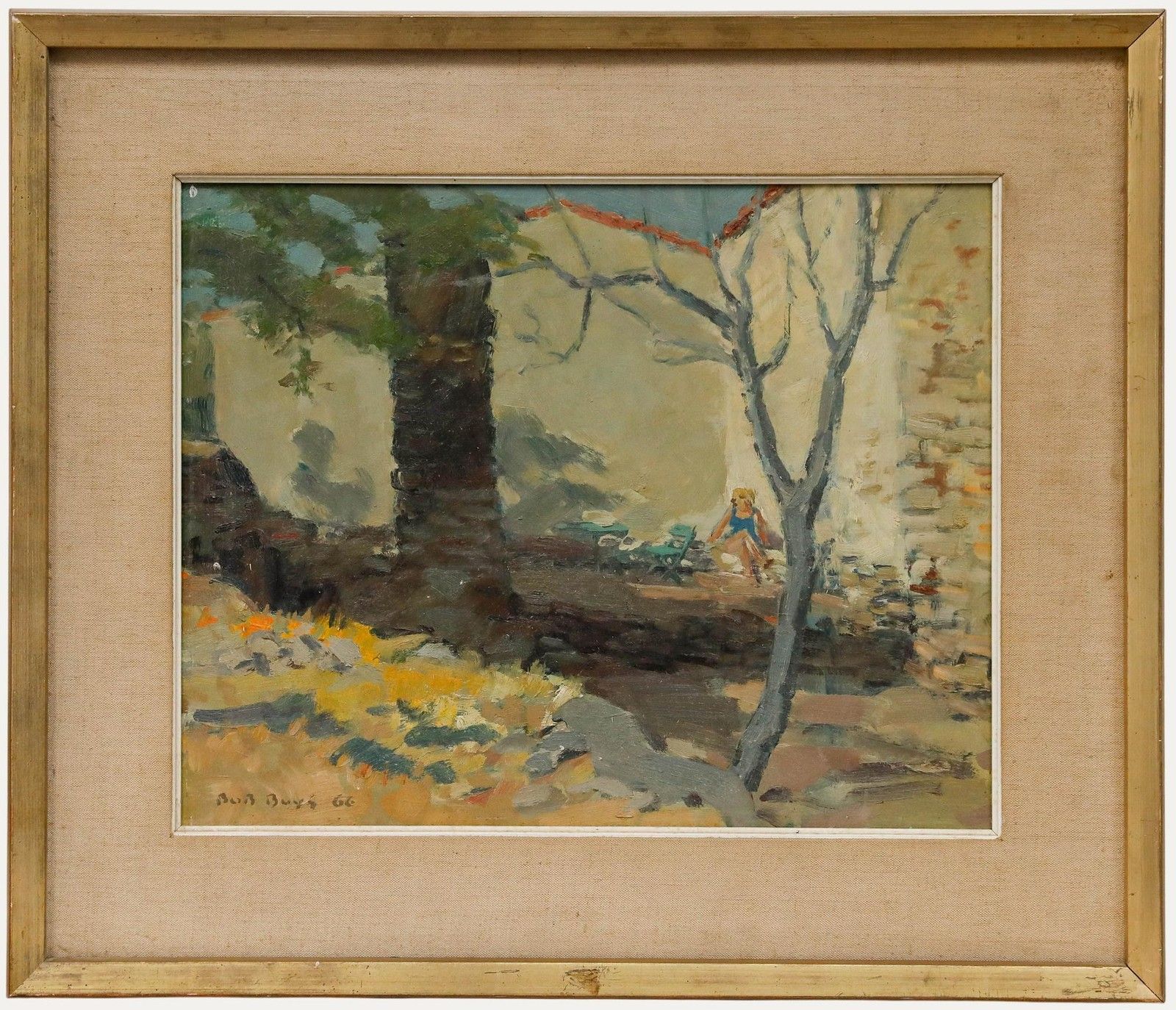 Bob Buys (1912 1970) 1966 Oil, Sitting In The Sun