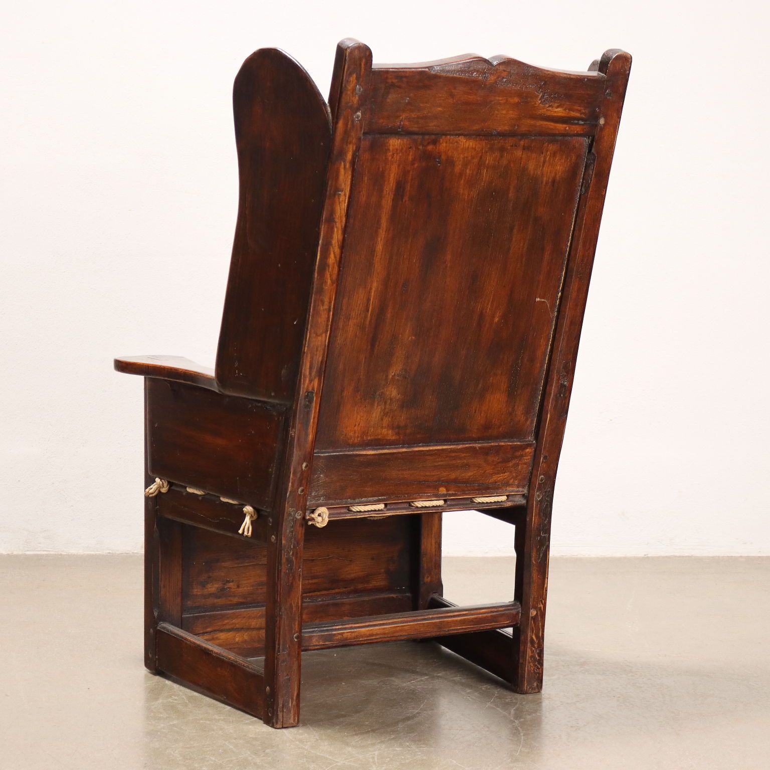 Antique Armchair Carved Oak Wood England XIX Century photo vintage