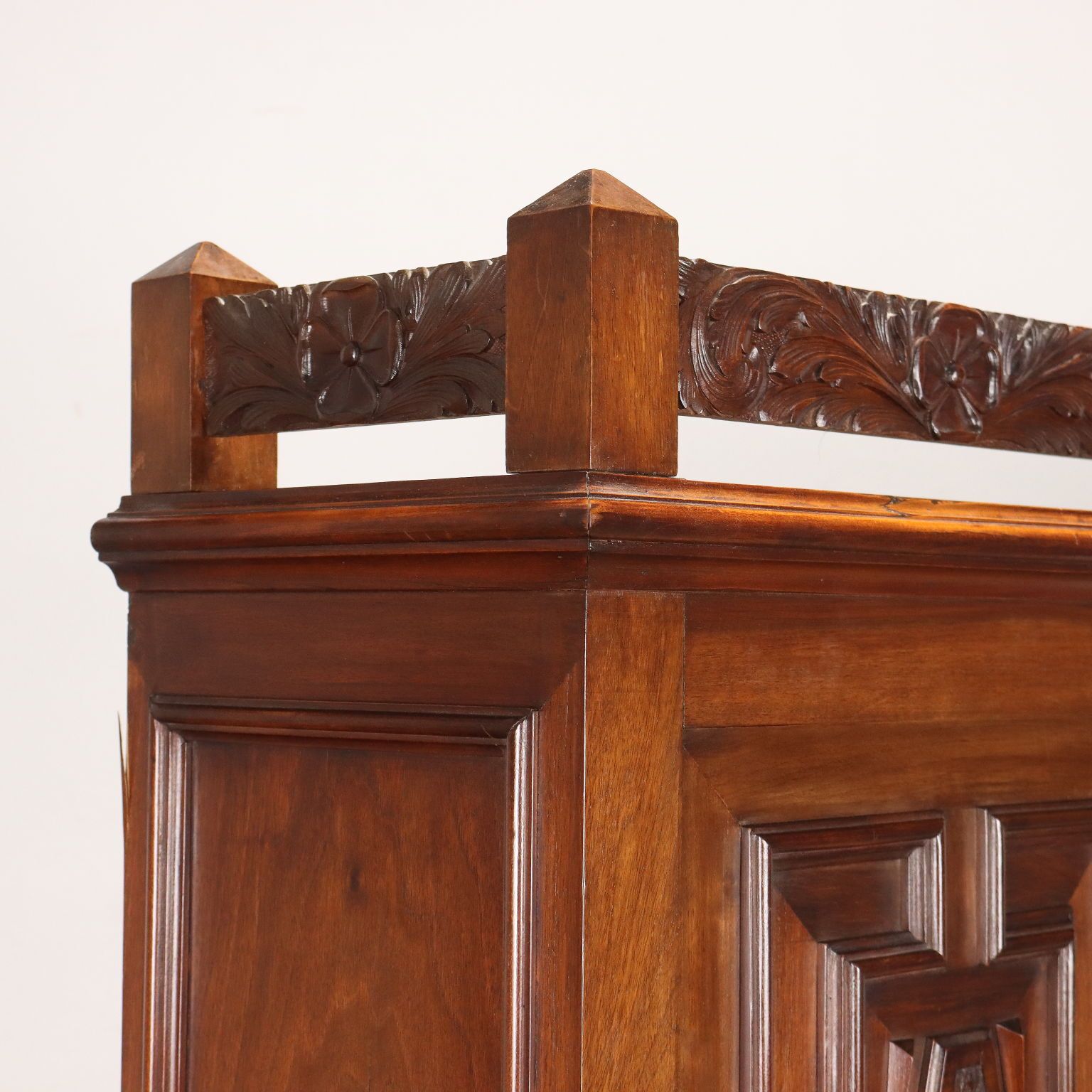 Antique Cupboard With Double Top Mahogany Italy XX Century photo Furniture