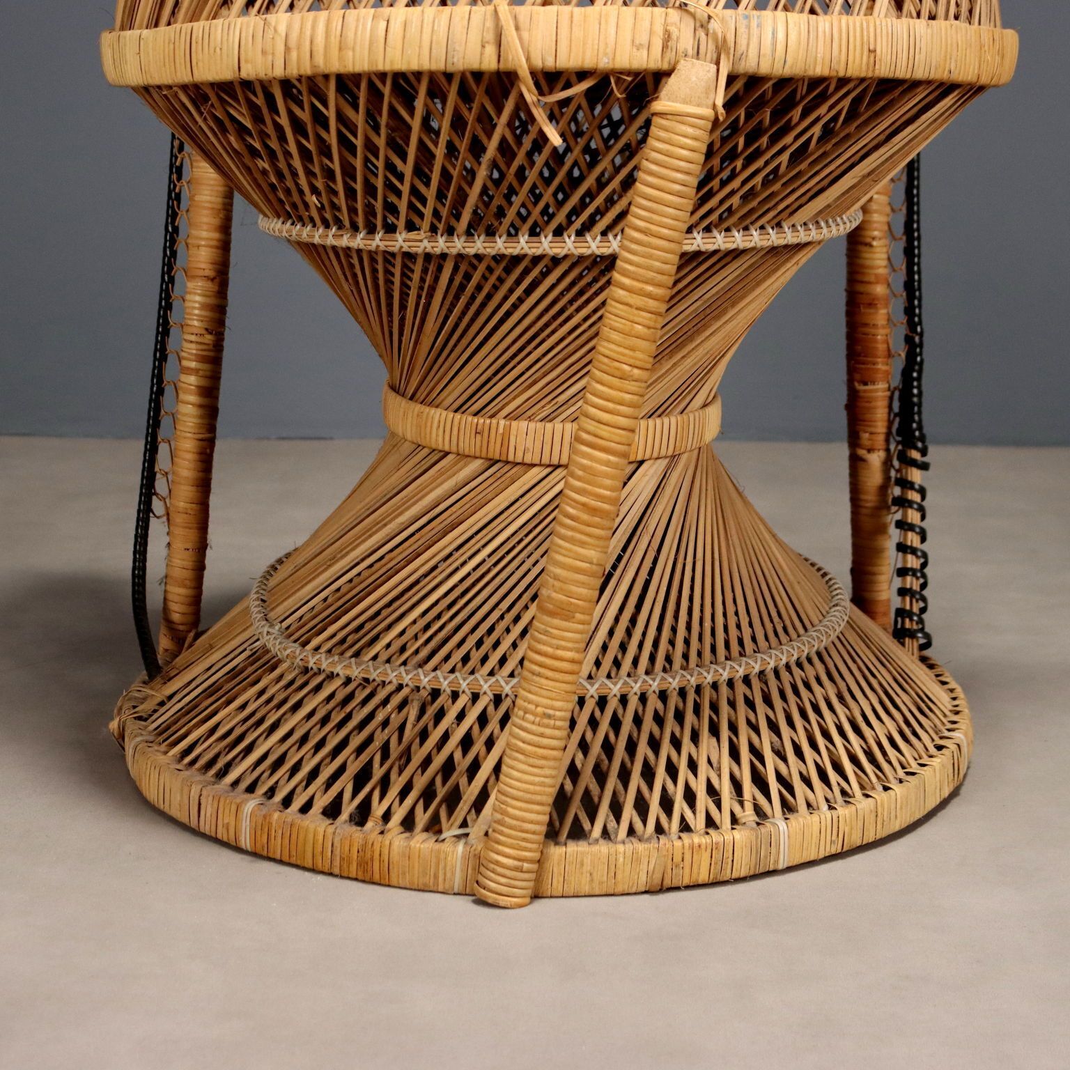 photo for sale Antique Armchair Woven Rattan Italy XX Century