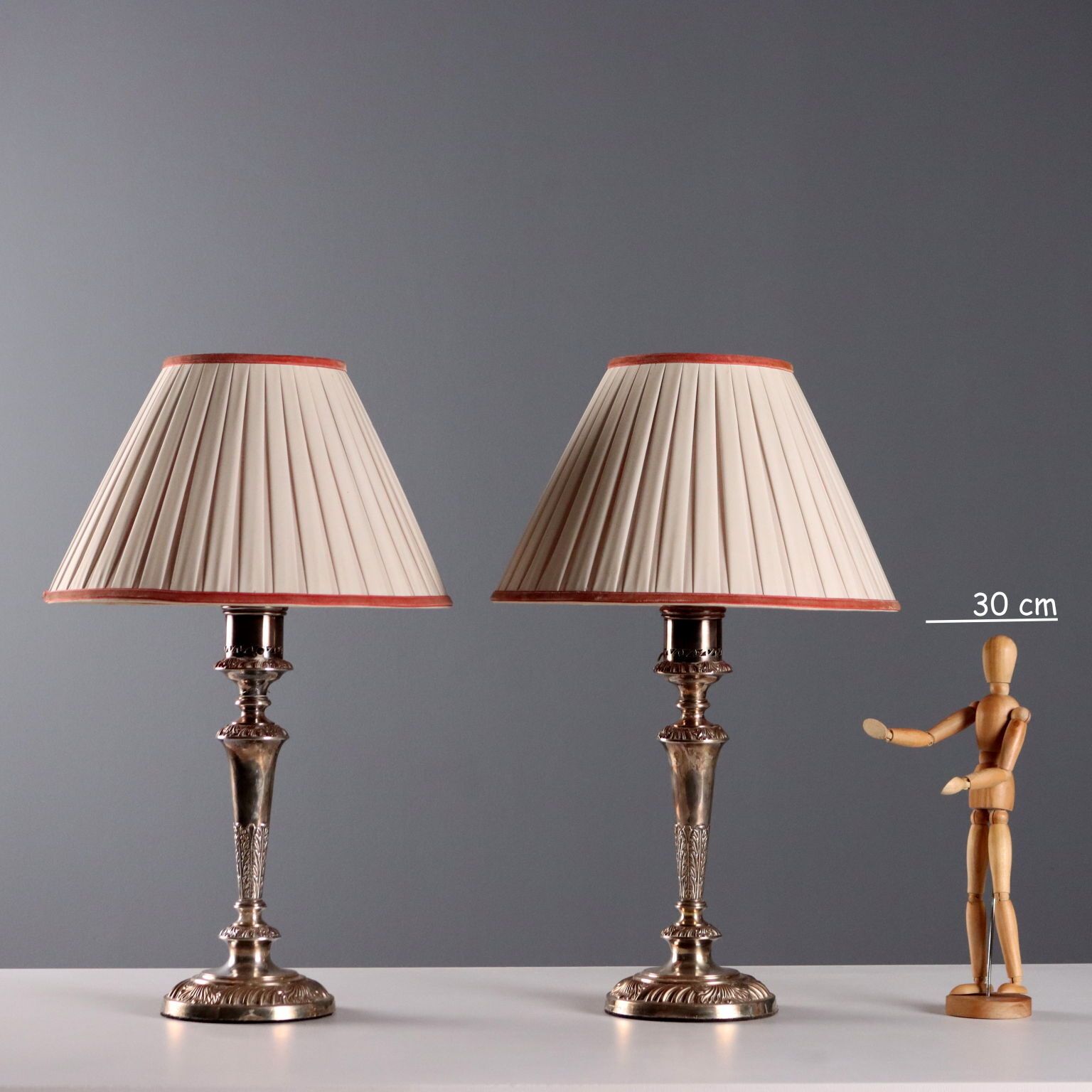 Antique Lamps Langford's Galleries Silvered Metal XIX Century photo furniture