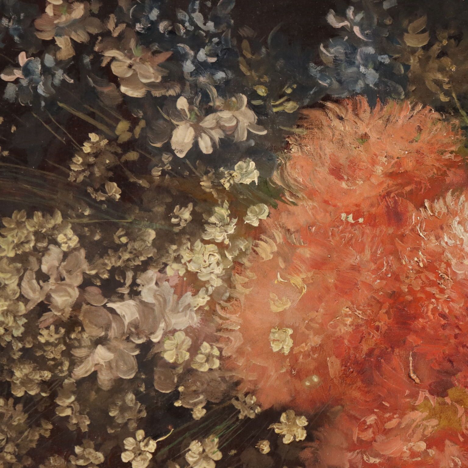 Modern Painting Flower Composition Oil On Canvas XX Century photo Art