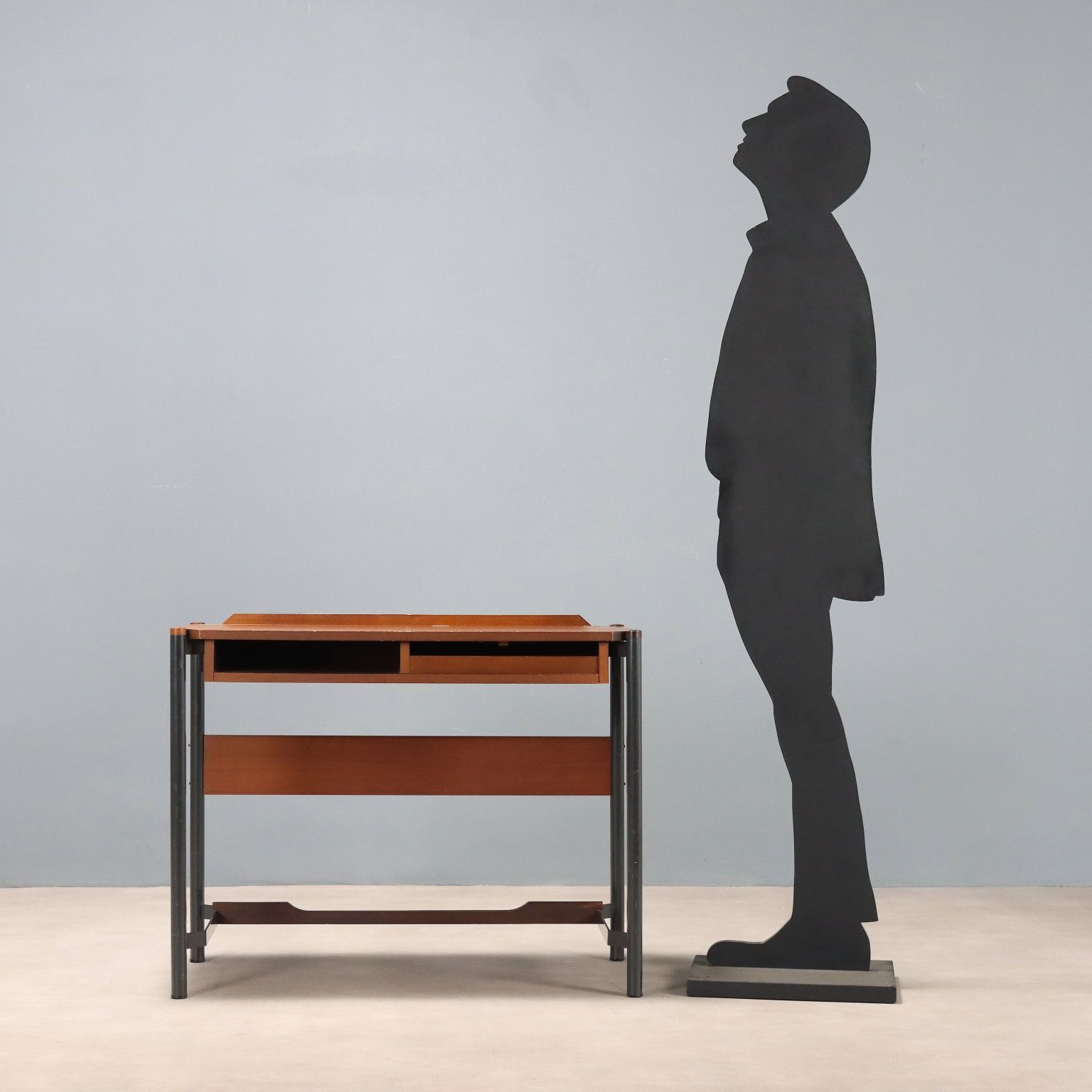 Vintage Dressing Table Mahogany Veneer Design Italy 1960s photo for sale