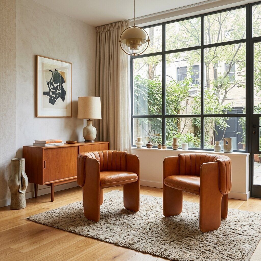 Poltrona Frau Dinette Armchairs Leather Design Italy 1970s photo furniture