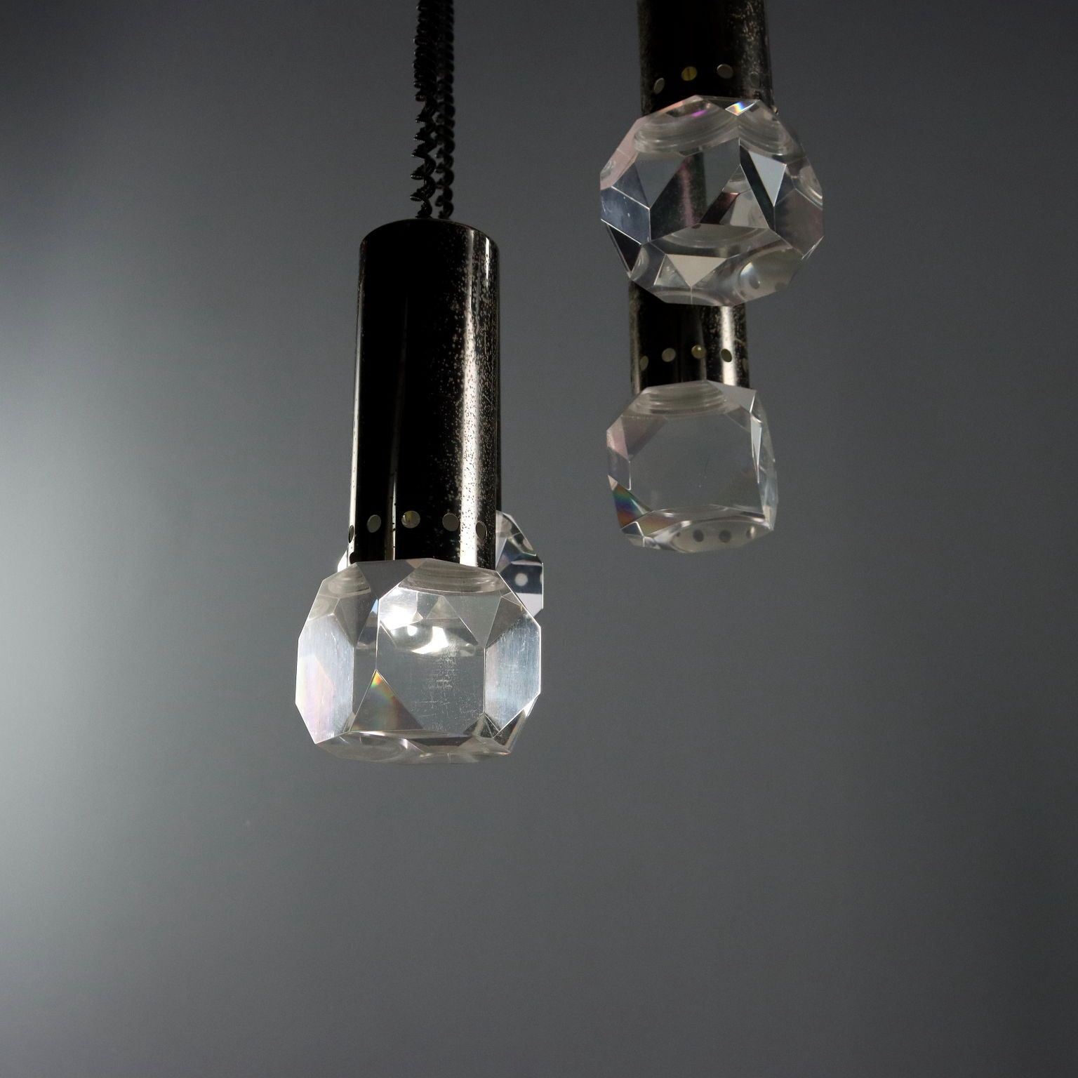 Vintage Ceiling Lamp Plastic Metal Design Italy 1960s photo buy