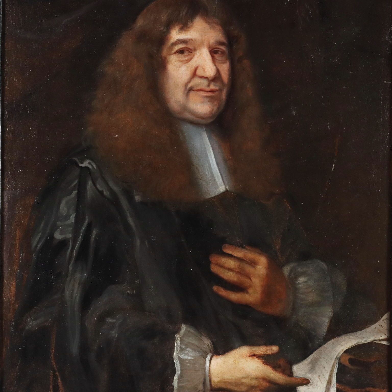 Antique Painting Portrait Attributable To John Greenhill XVIII Century photo for sale