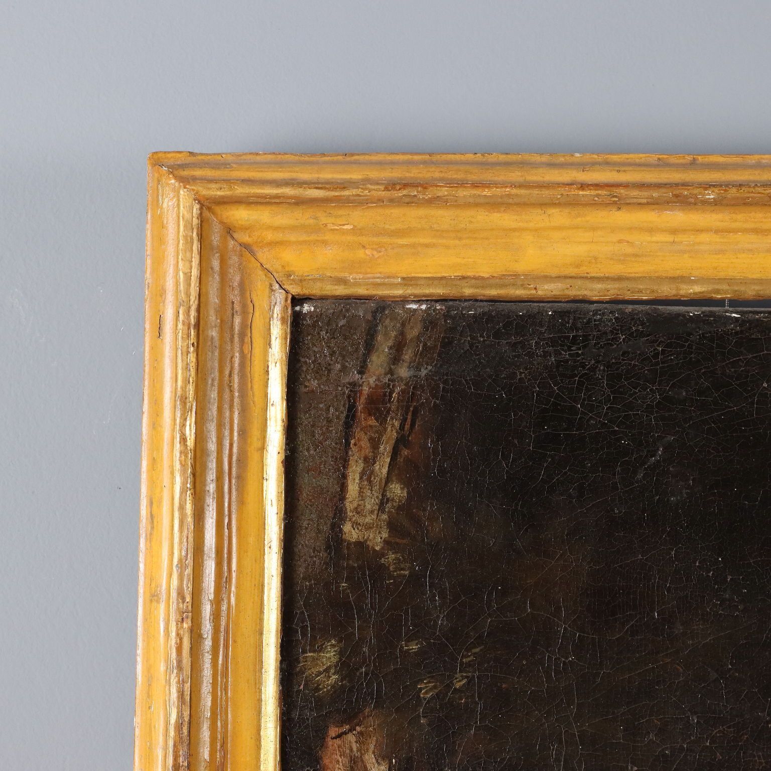 photo furniture Antique Painting Hunting Scene Oil On Canvas Italy XVIII Century