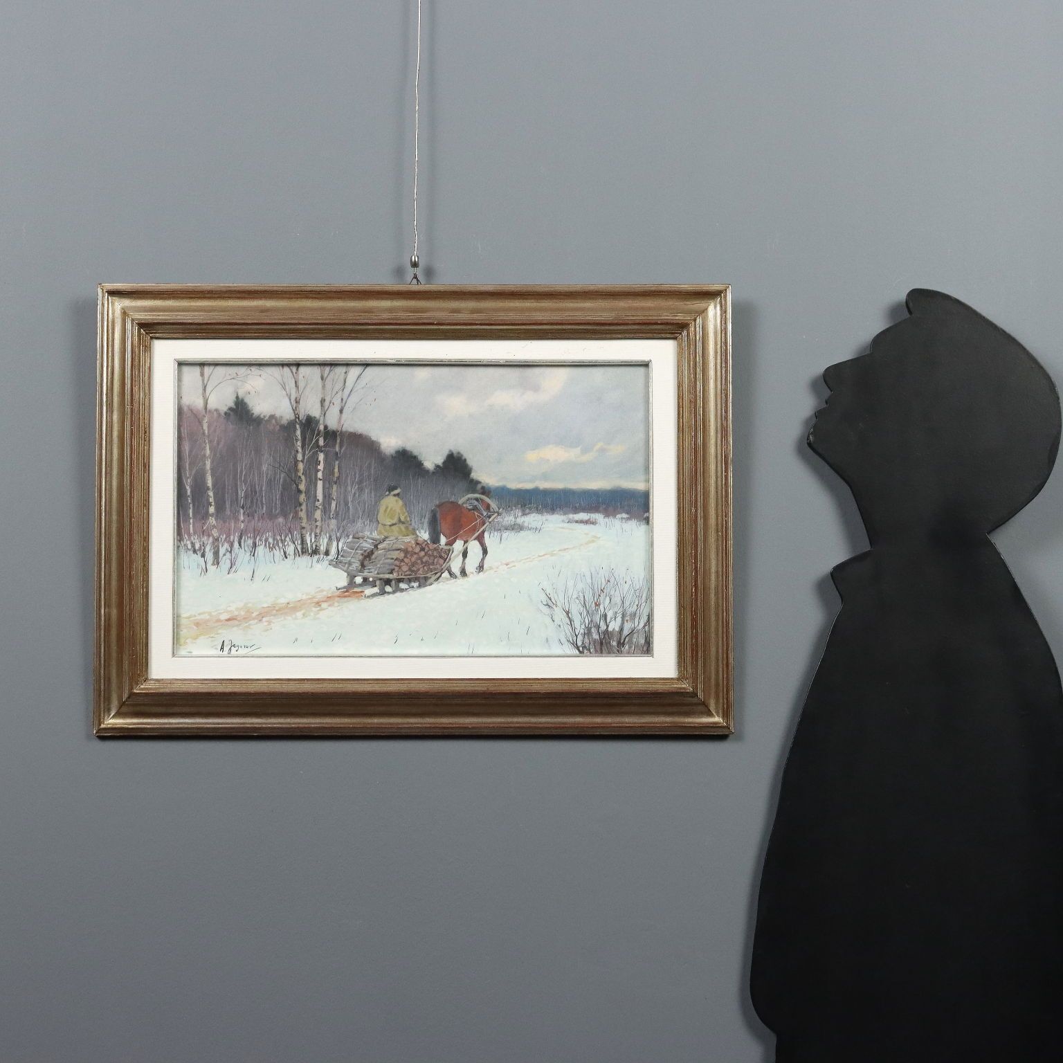 Modern Painting Andrei Afanas' Evich Egorov Sleigh On The Snow '900 photo furniture