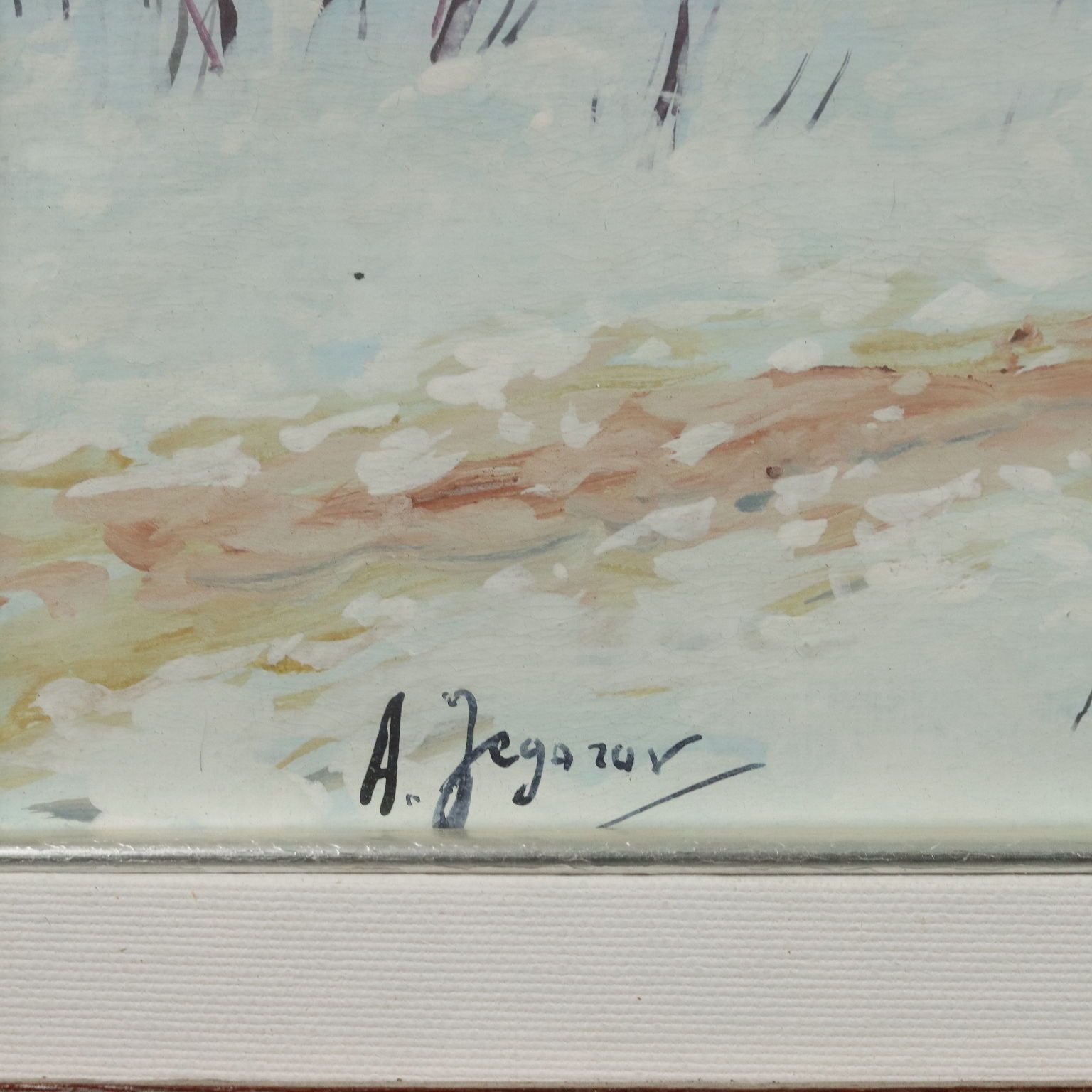 Peinture moderne Andrei Afanas' Evich Egorov Sleigh On The Snow '900 photo vintage