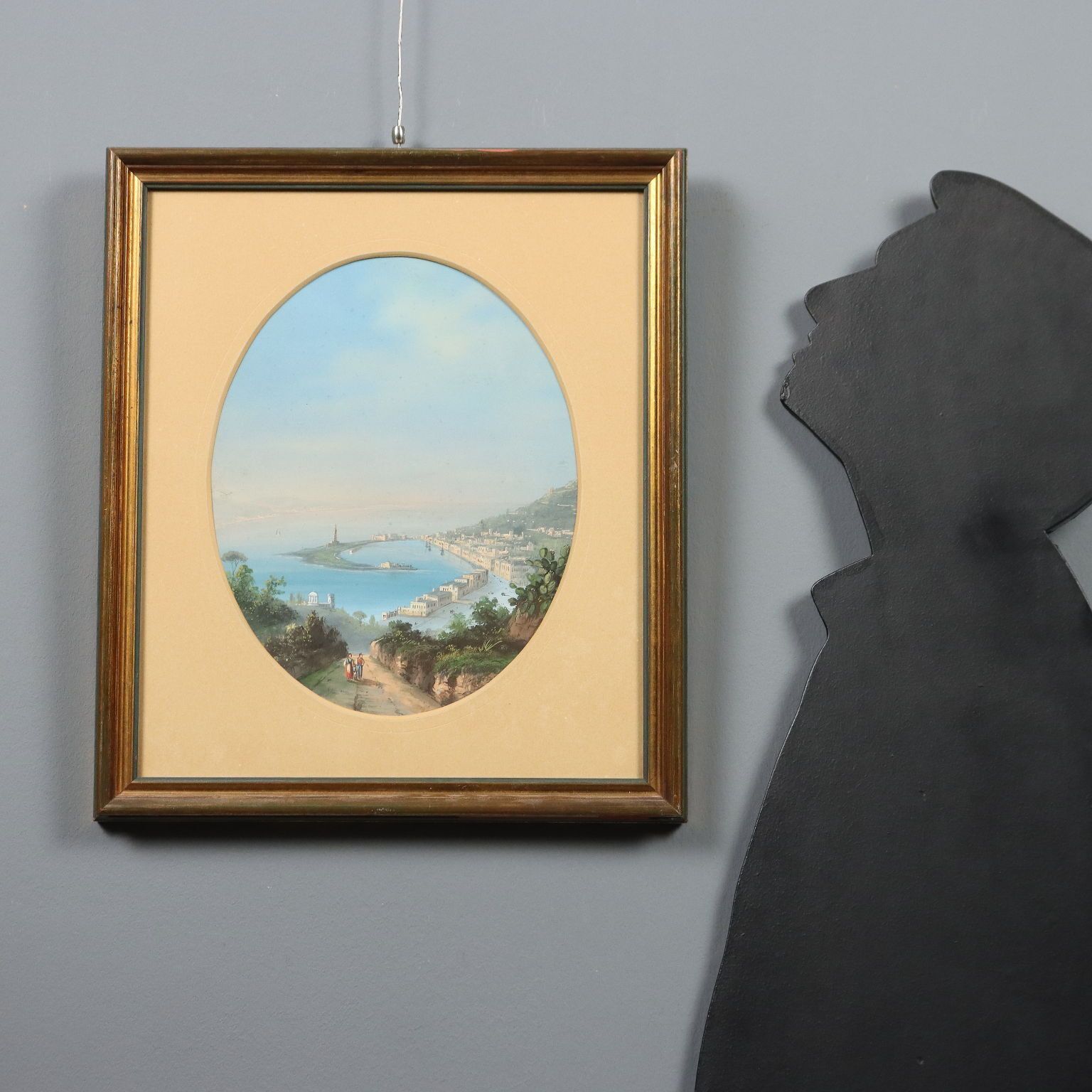 Peinture moderne, Aperçu de mer, tempera sur carton, XXe siècle photo furniture