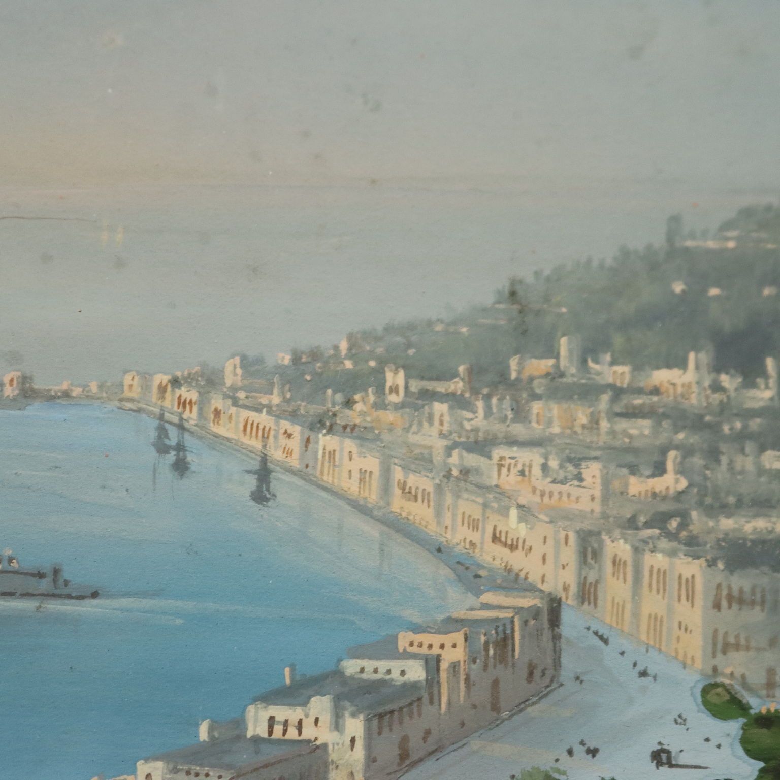 Peinture moderne, Aperçu de mer, tempera sur carton, XXe siècle photo vinterior