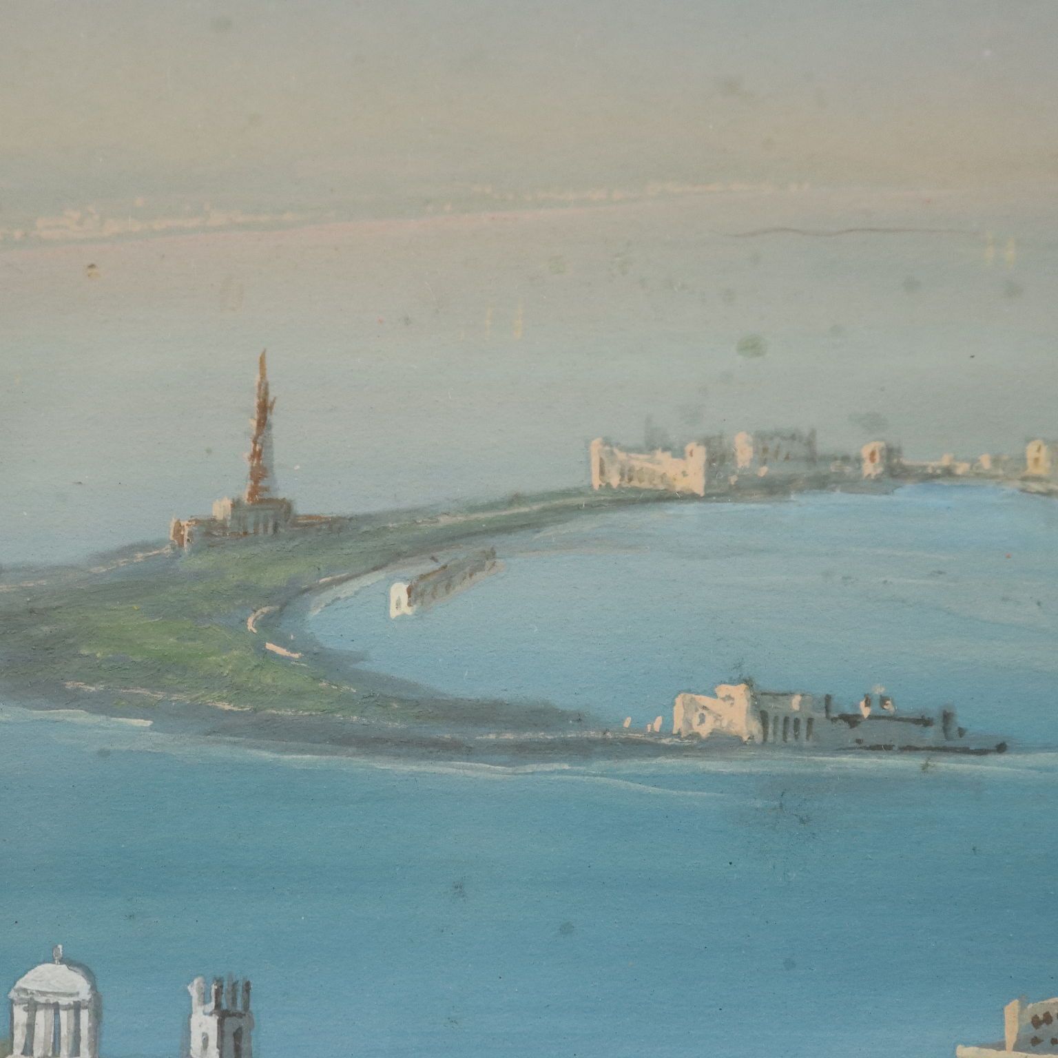 Peinture moderne, Aperçu de mer, tempera sur carton, XXe siècle photo buy