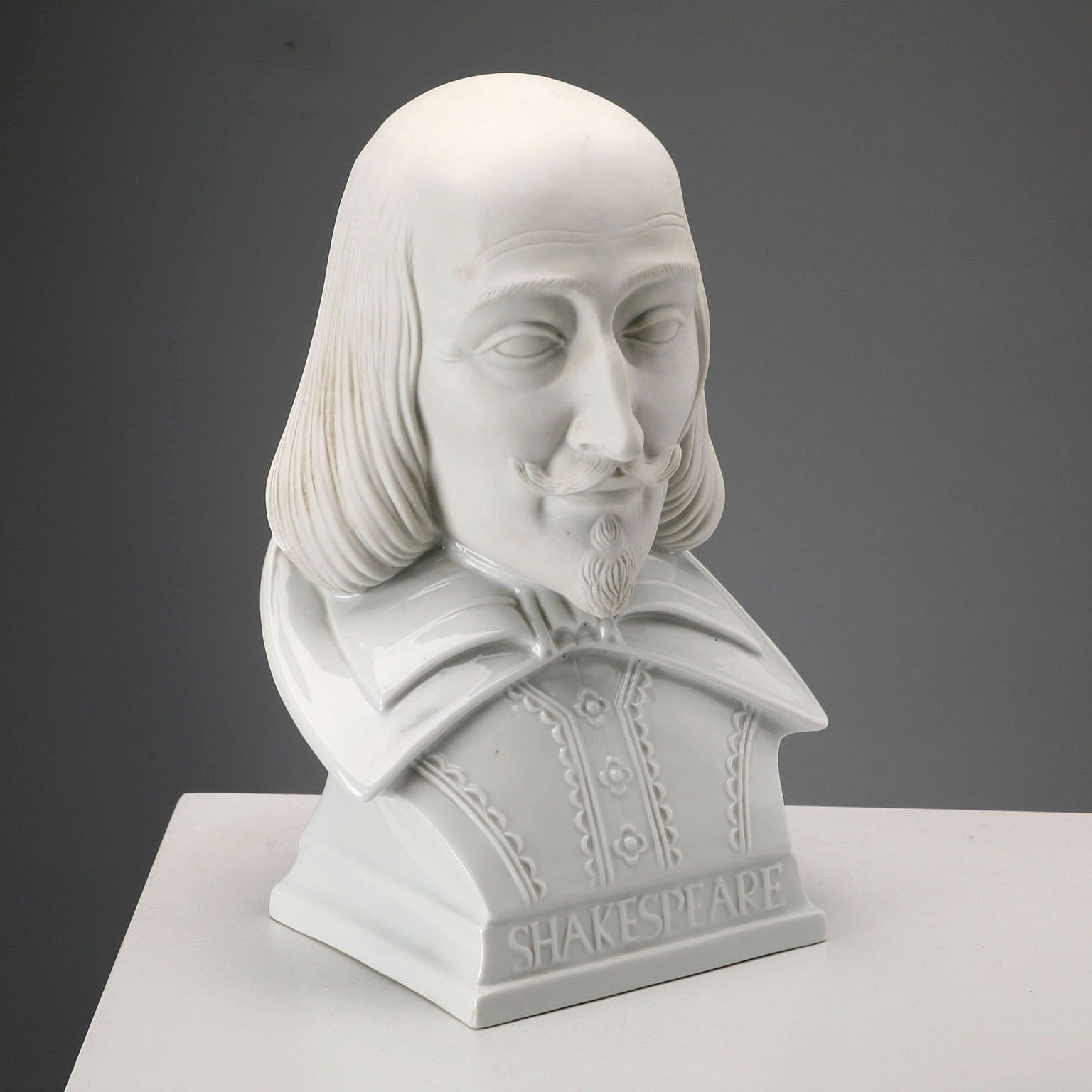 Porseleinen buste van William Shakespeare, Herend Hungary, 20e eeuw