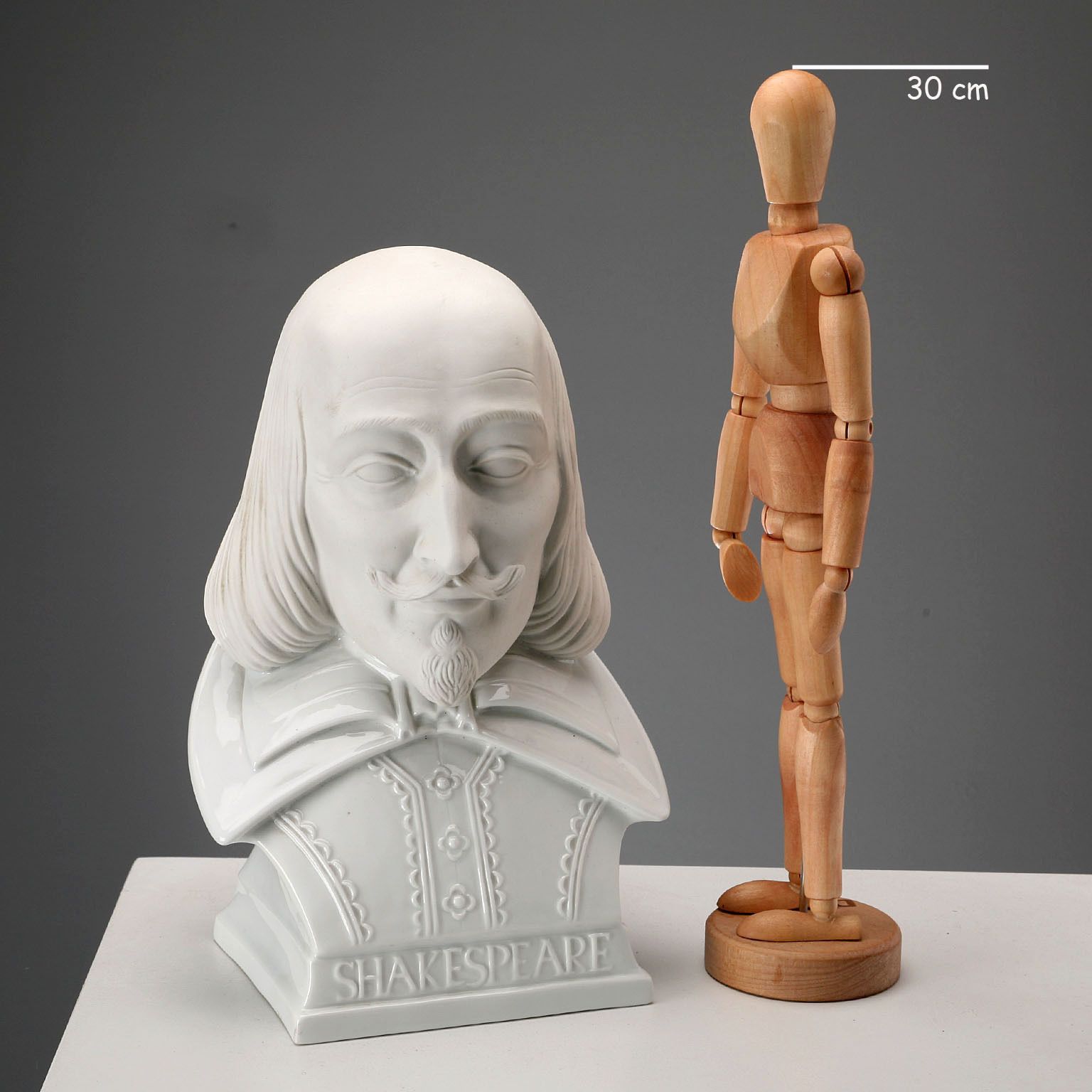 Porseleinen buste van William Shakespeare, Herend Hungary, 20e eeuw photo furniture