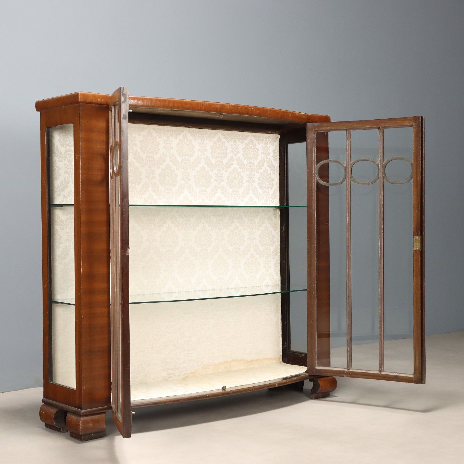 Showcase Art Déco Mahogany Veneer Italy XX Century photo Furniture