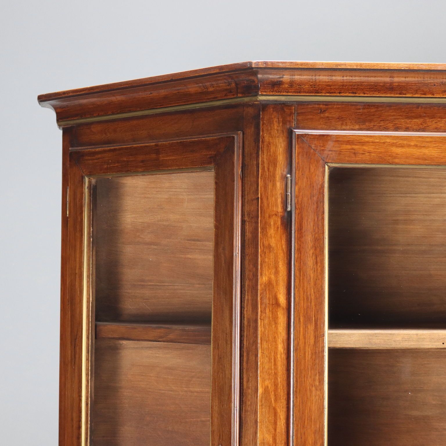 Antique Cupboard Walnut Glass Metal Italy XIX Century photo buy