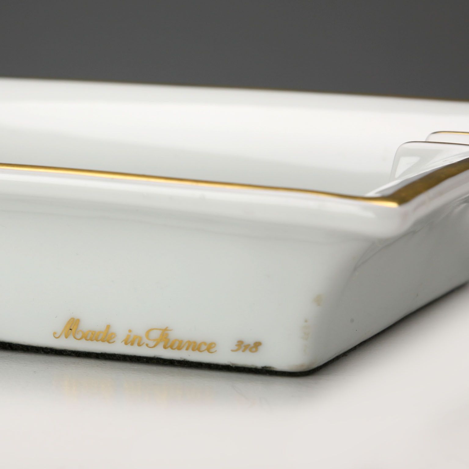 Hermès Paris Vintage Ashtray Porselein Frankrijk jaren 1980 photo vintage
