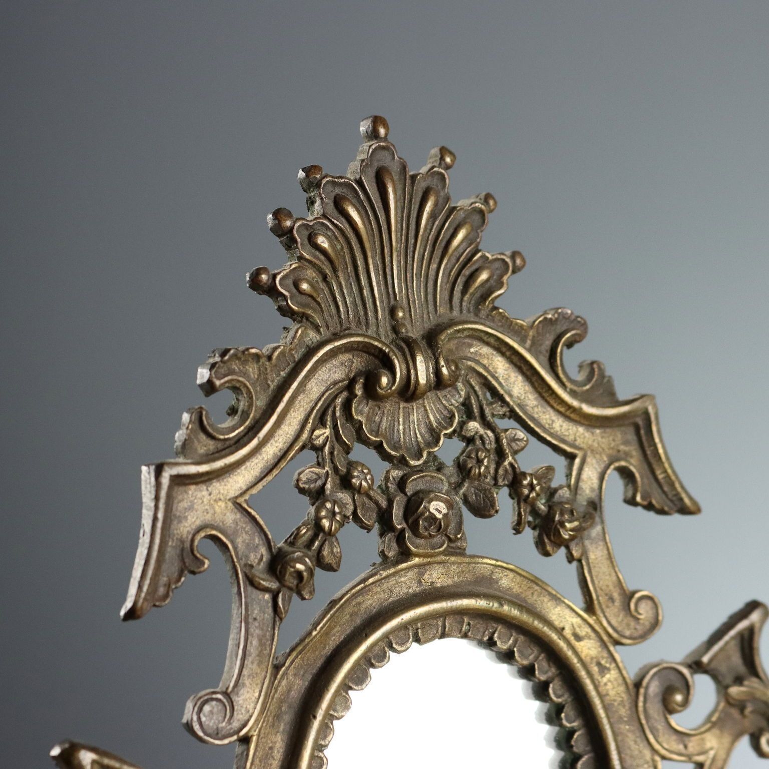 Antique Mirror Bronze Decorations Italy XIX XX Century photo for sale