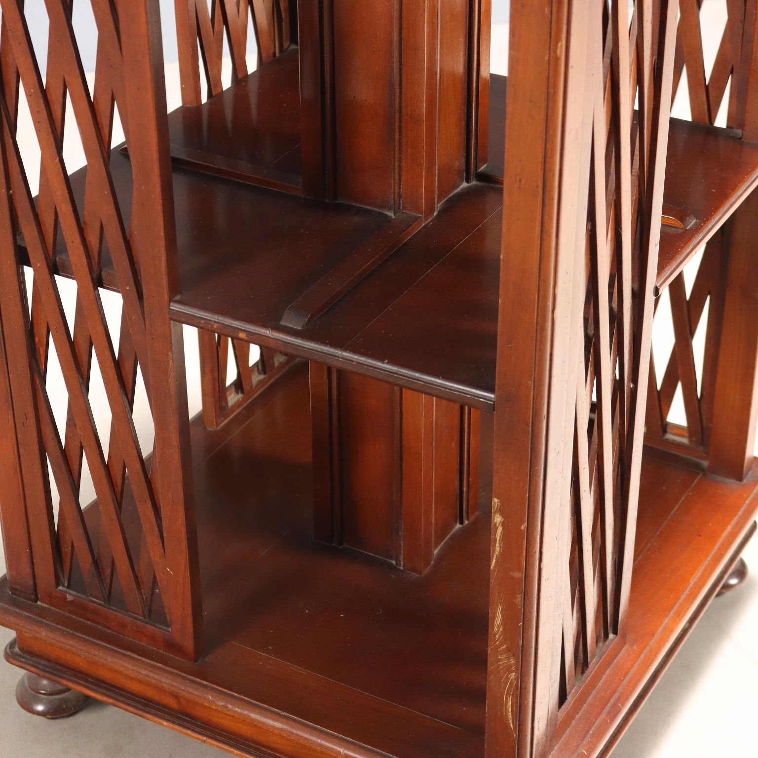 Antique Bookcase Mahogany Double Compartments Italy XX Century photo 600.0
