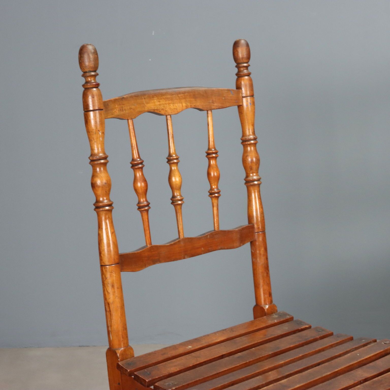 Paar Kersenhout Stoelen Omvouwbaar tot Trapje photo 940.0