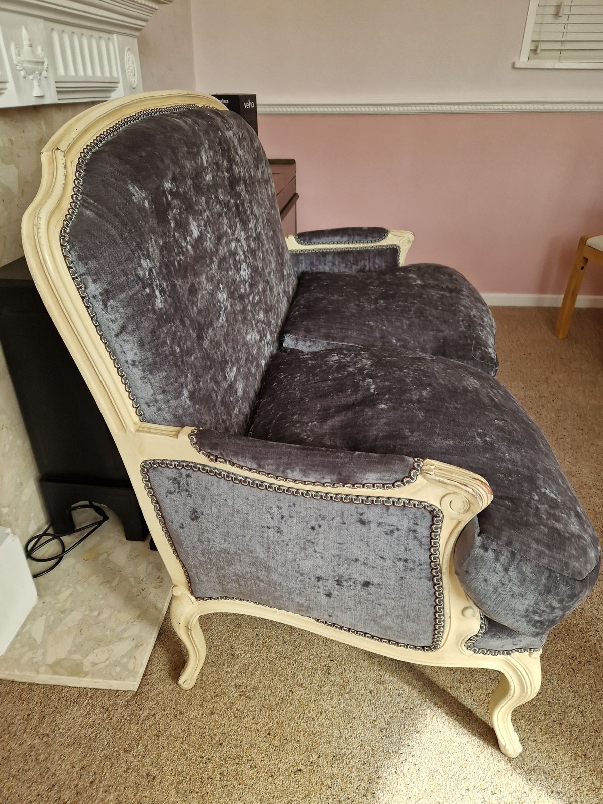 Antique French Style Salon Set – Sofa & 2 Chairs photo furniture