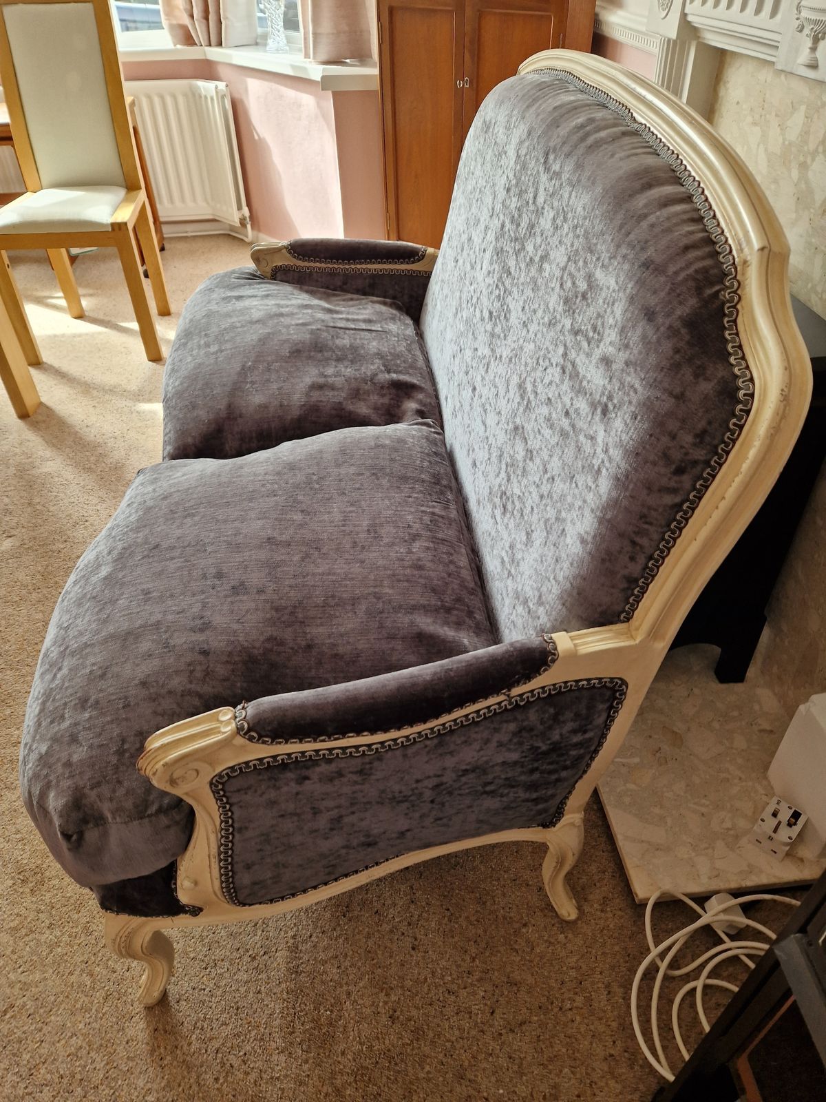 Antique French Style Salon Set – Sofa & 2 Chairs photo for sale
