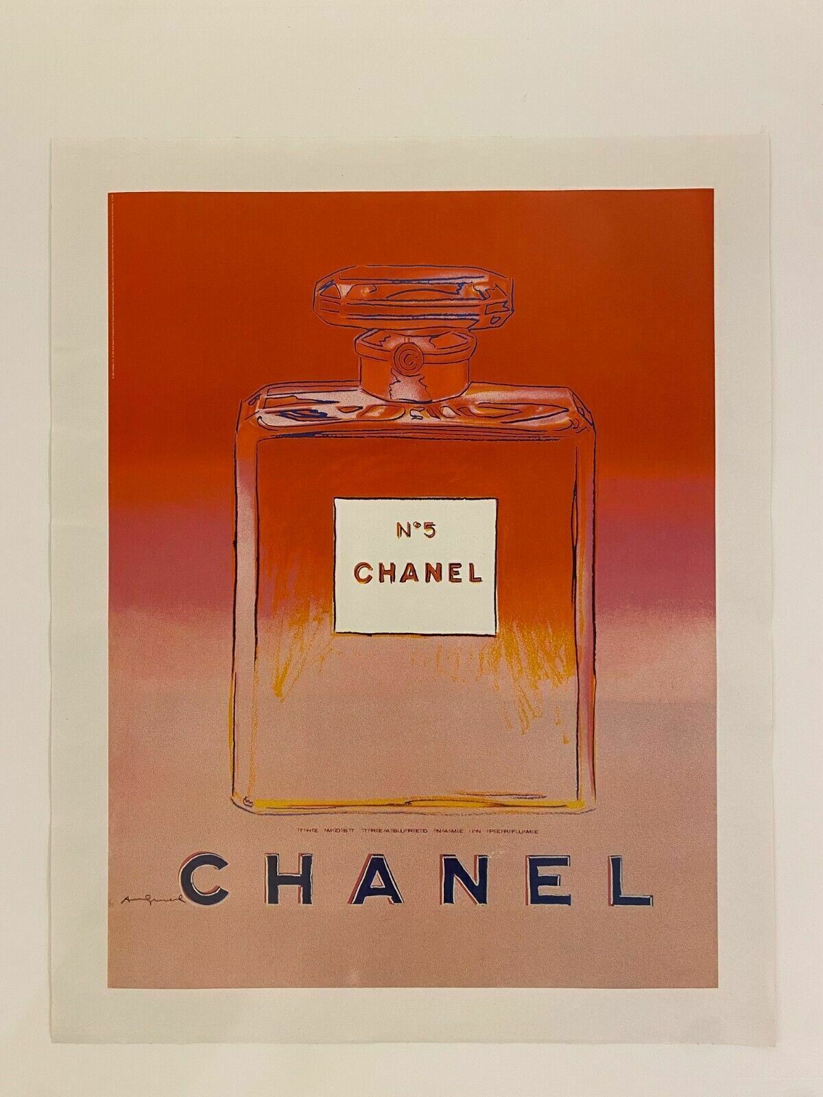 Andy Warhol, 1997   Chanel N.5   Red   Original Vintage Poster Linen Backed photo for sale