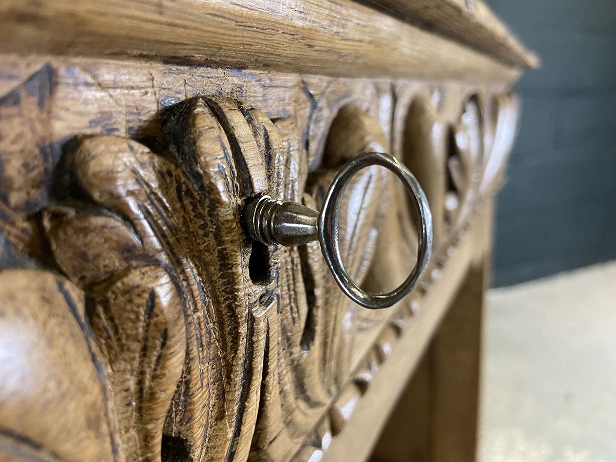 1795.0 Antique French Oak Clerk's Counter, Circa 1890 photo