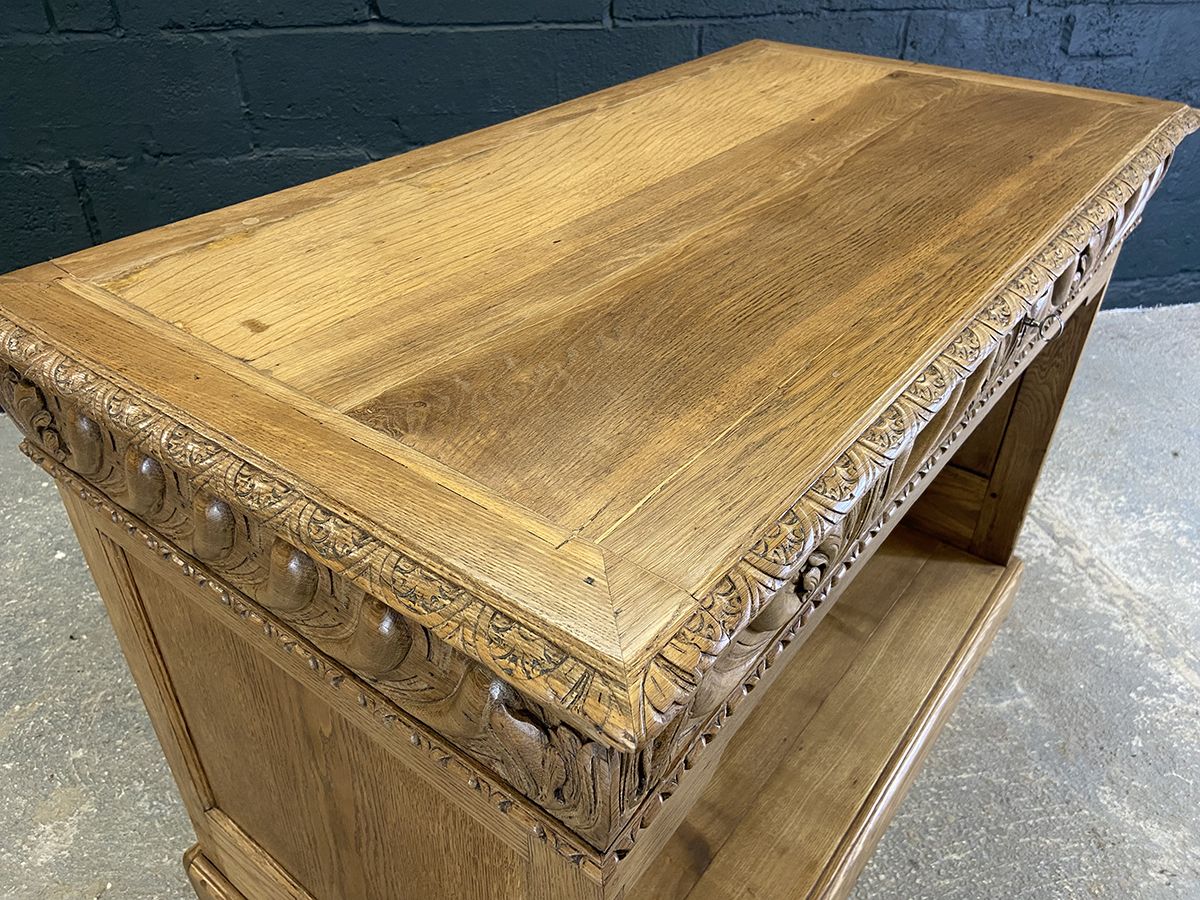 photo vintage Antique French Oak Clerk's Counter, Circa 1890