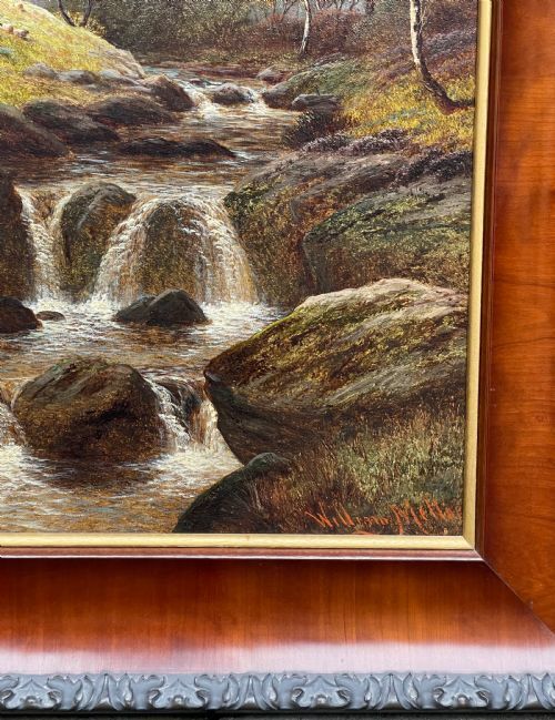 Stunning Large Landscape Oil Painting By William Mellor, Borrowdale, Cumberland photo furniture