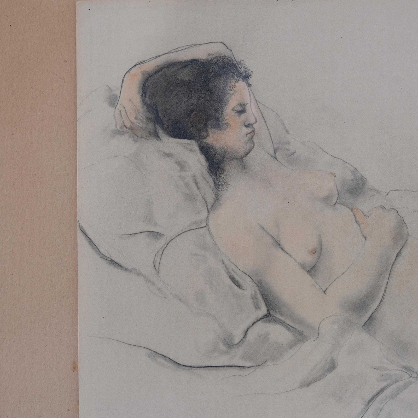 photo furniture Armand Rassenfosse Female Nude Drawing | Belgium | 1928