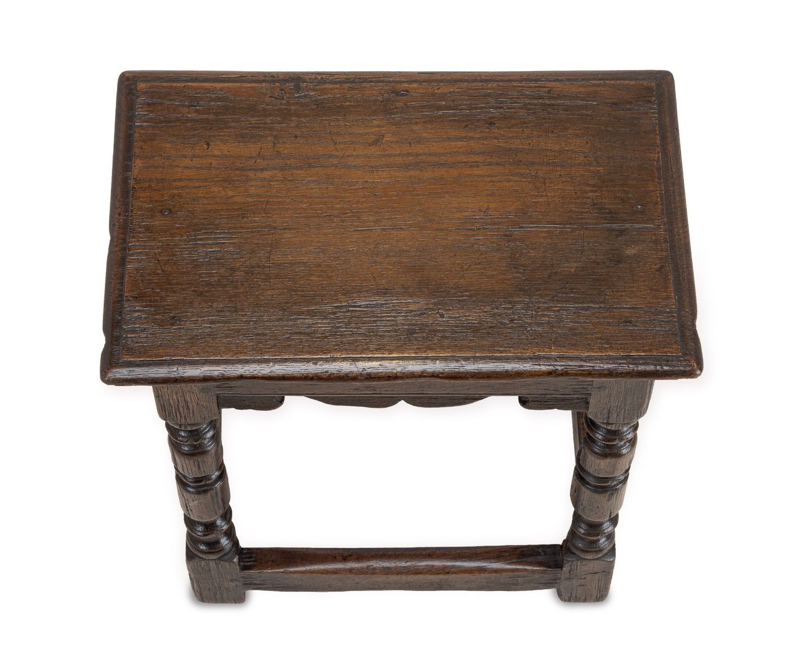 photo for sale 19th Century English Oak Joint Stool In The Late 17th Century Style