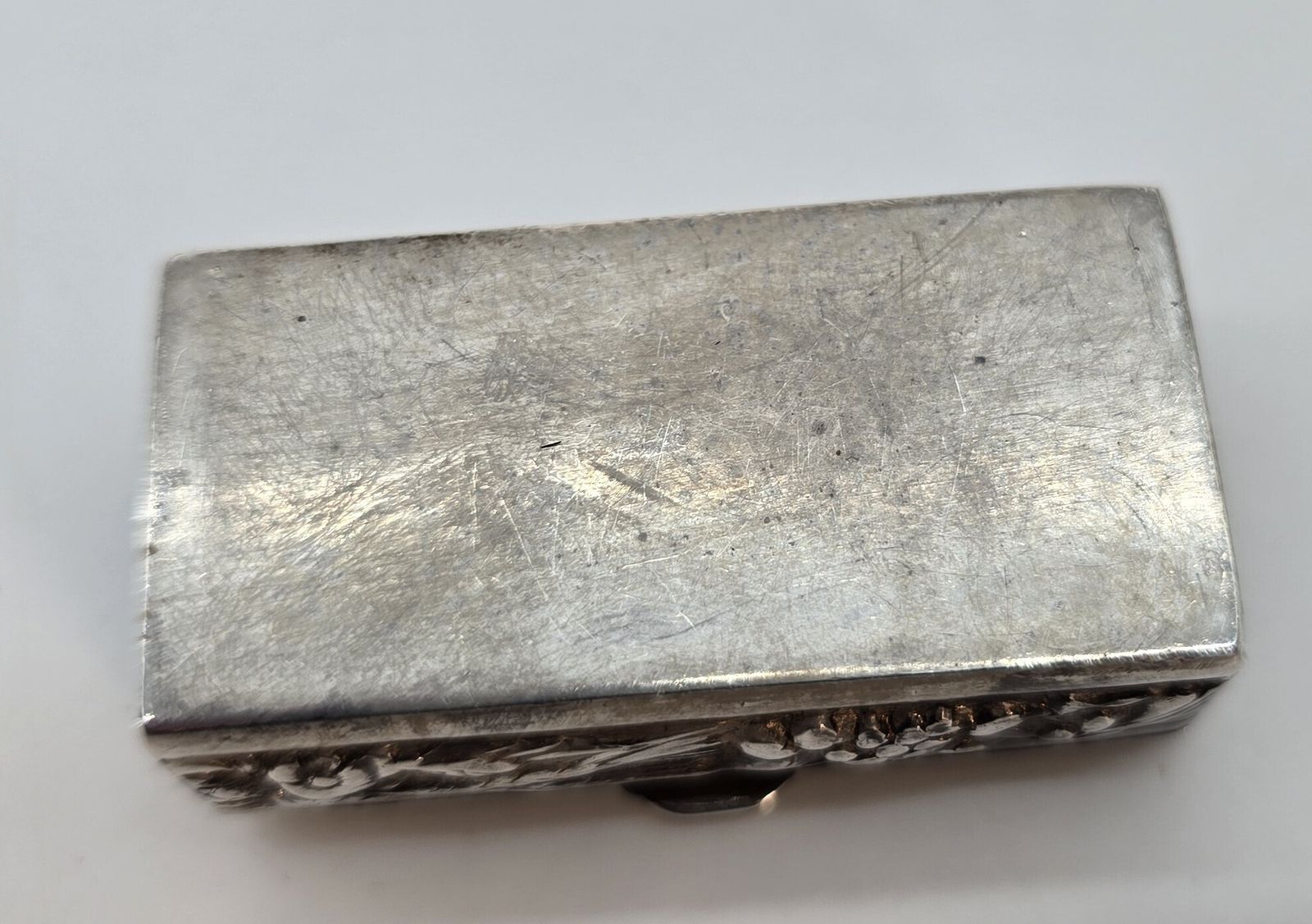 19th Century Silver Box, Heavily Cast Depicting 4 Birds, Continental Circa 1880 photo vintage