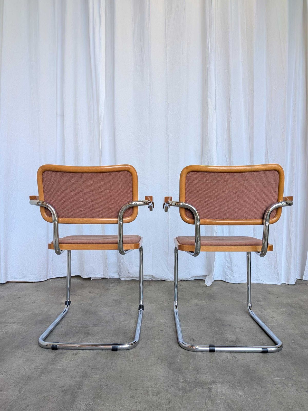 photo for sale Set Of 6 Vintage Cesca Chair By Bene Austria 1970s / Mid Century Chrome Dining Chairs /