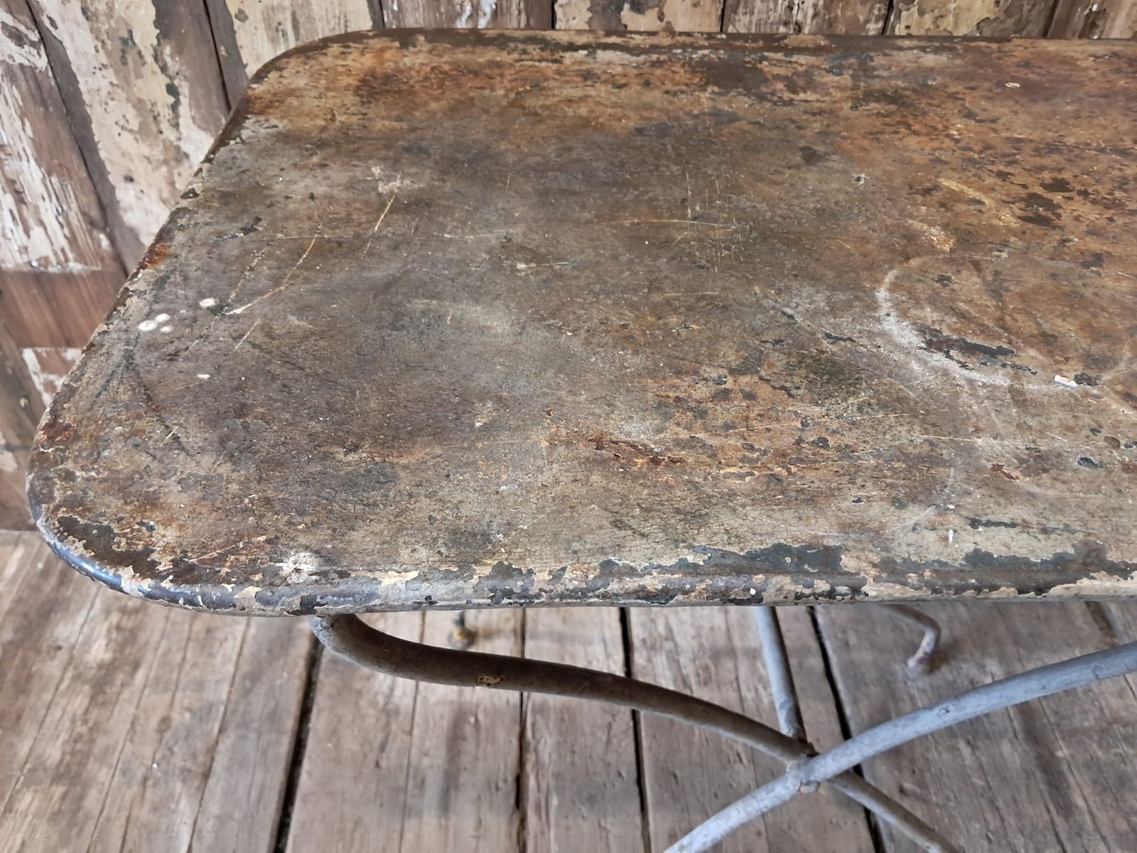 photo vintage French Folding Bistro Table, 1940s