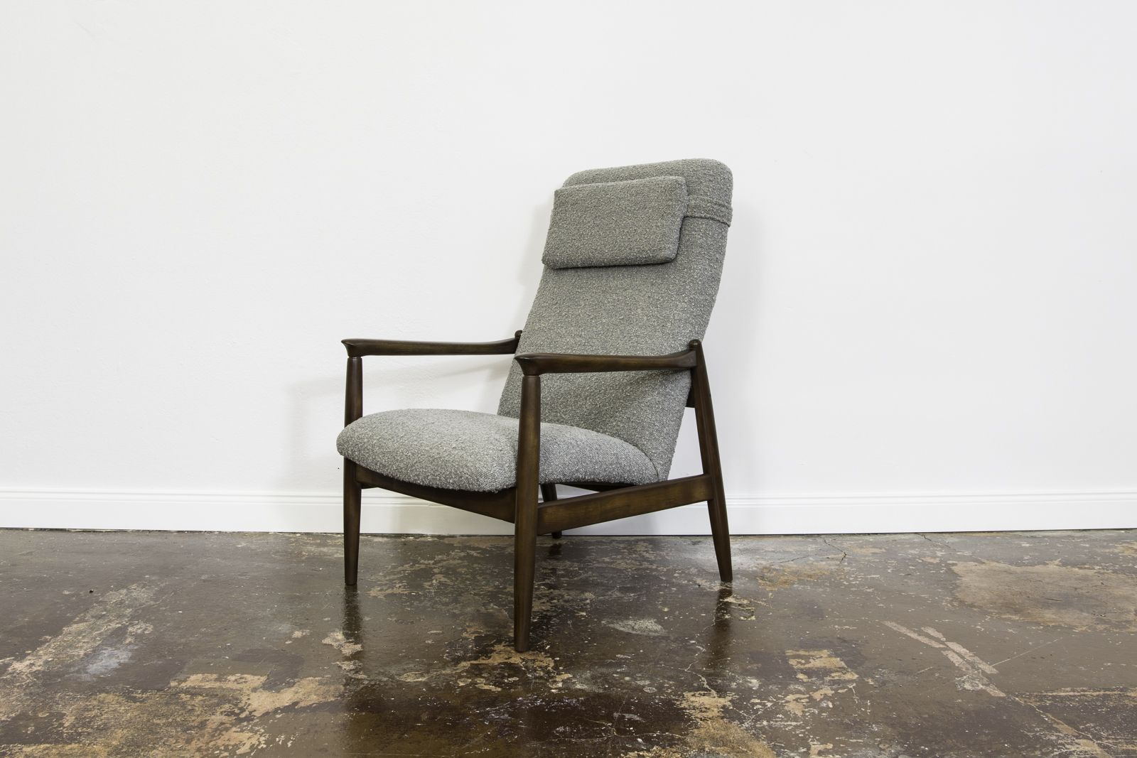 Mid-Century fauteuil met hoge rug van Edmund Homa, GFM, Polen, jaren 1960 photo for sale