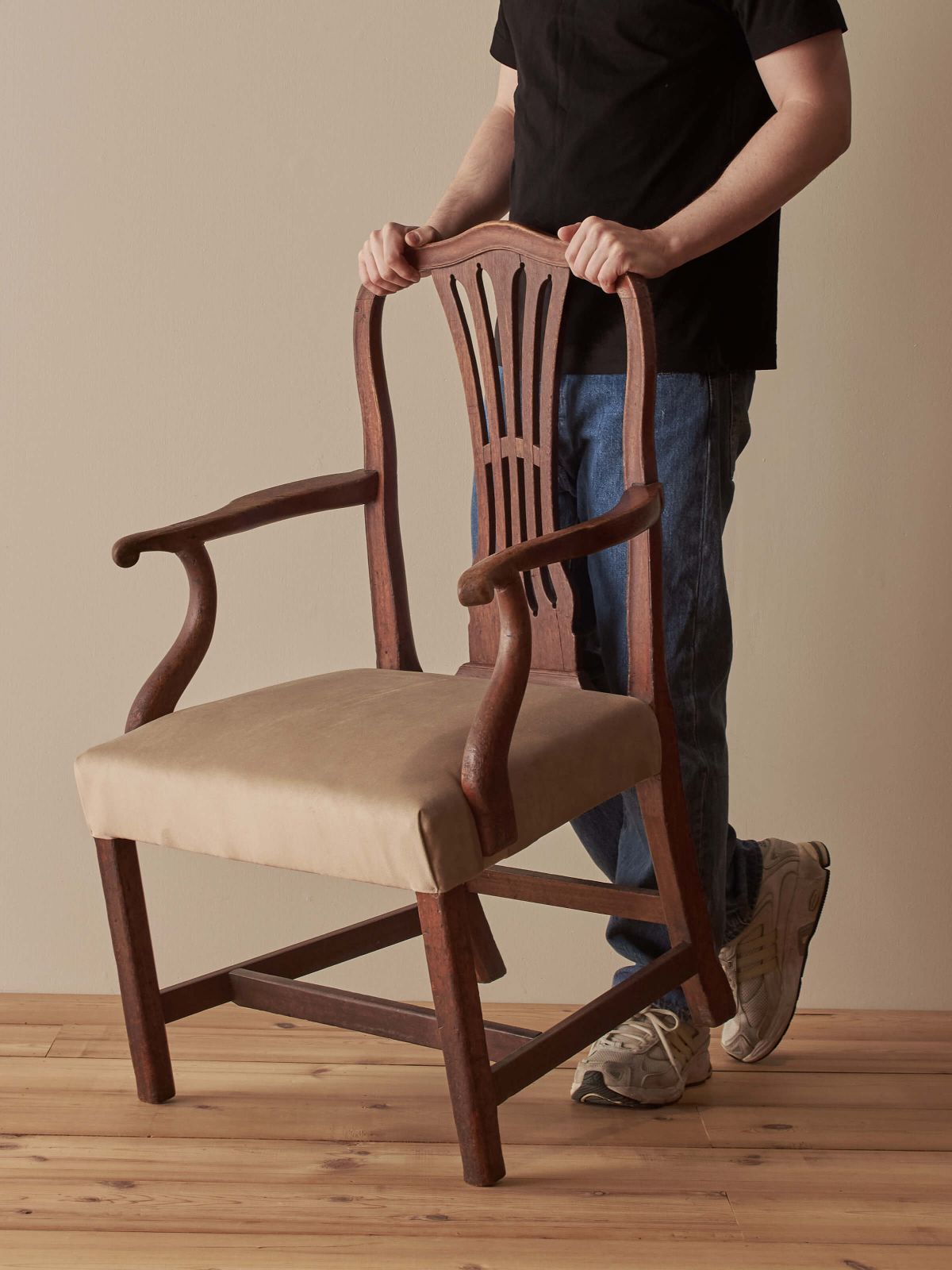 Georgian Carver Chair With Upholstered Seat photo furniture