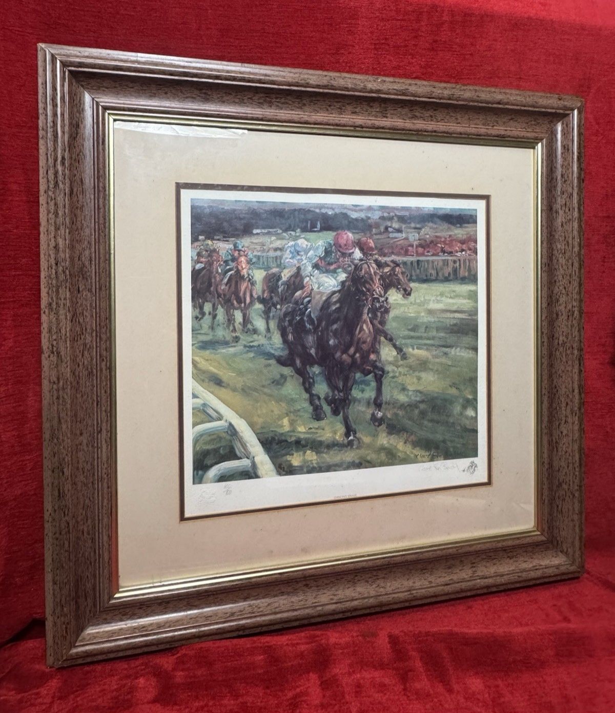 Clare Eva Burton Chelsea Green Ltd Ed Equestrian Print Titled  'Dancing Brave' photo Art