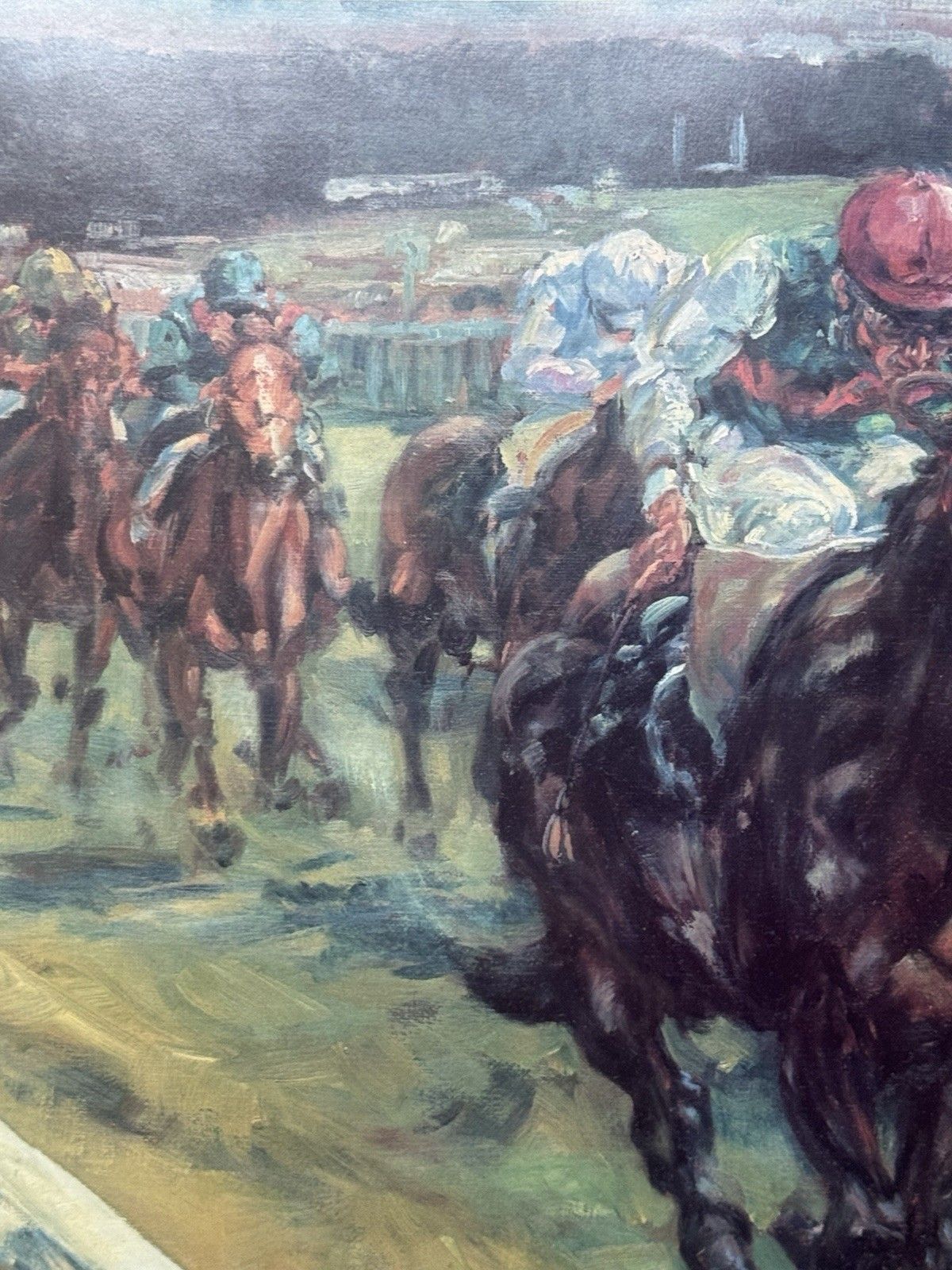 photo vinterior Clare Eva Burton Chelsea Green Ltd Ed Equestrian Print Titled  'Dancing Brave'