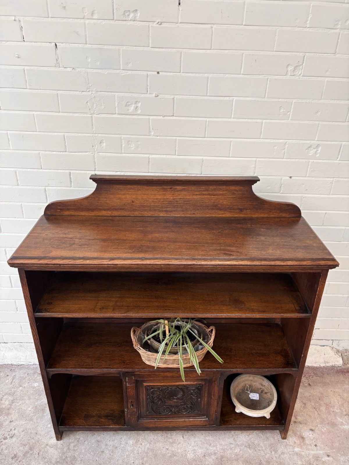 A Very Nice Late 19th Century, Early 20th Century Open Oak Bookcase. photo 425.0
