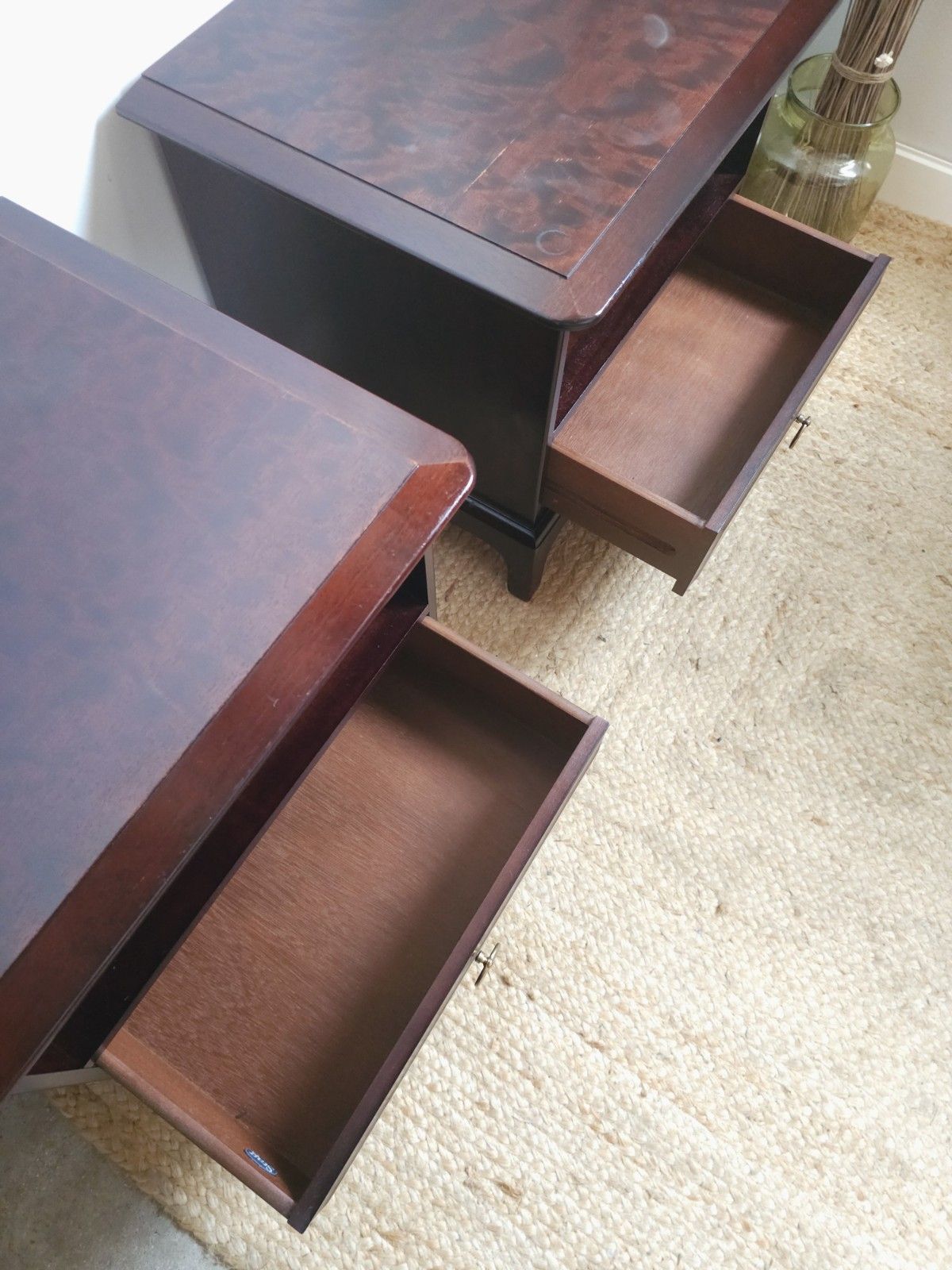155.0 Stag Minstrel Bedside Drawers Pair Mid Century Retro Bedside Units Delivery photo