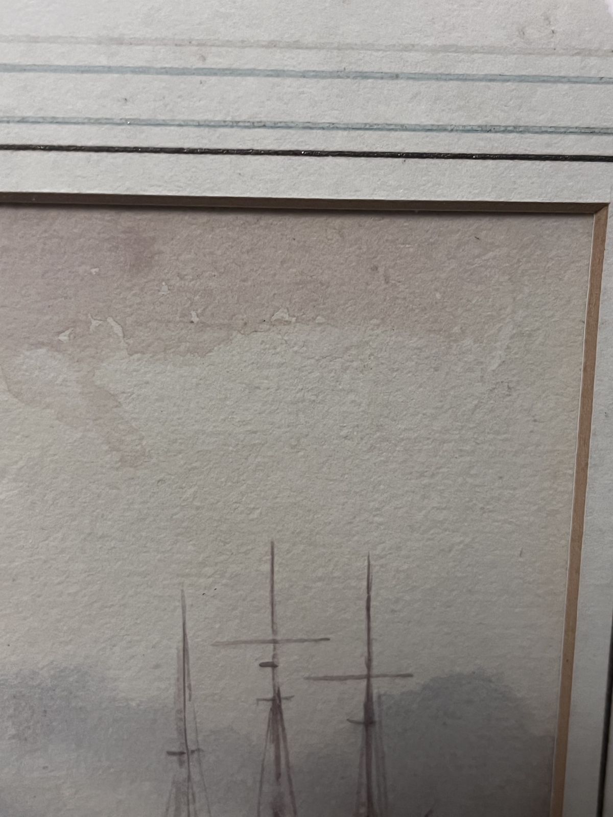 Victorian Watercolour Hms Victory Portsmouth Harbour By Rw Esdaile Richardson Ra photo vinterior