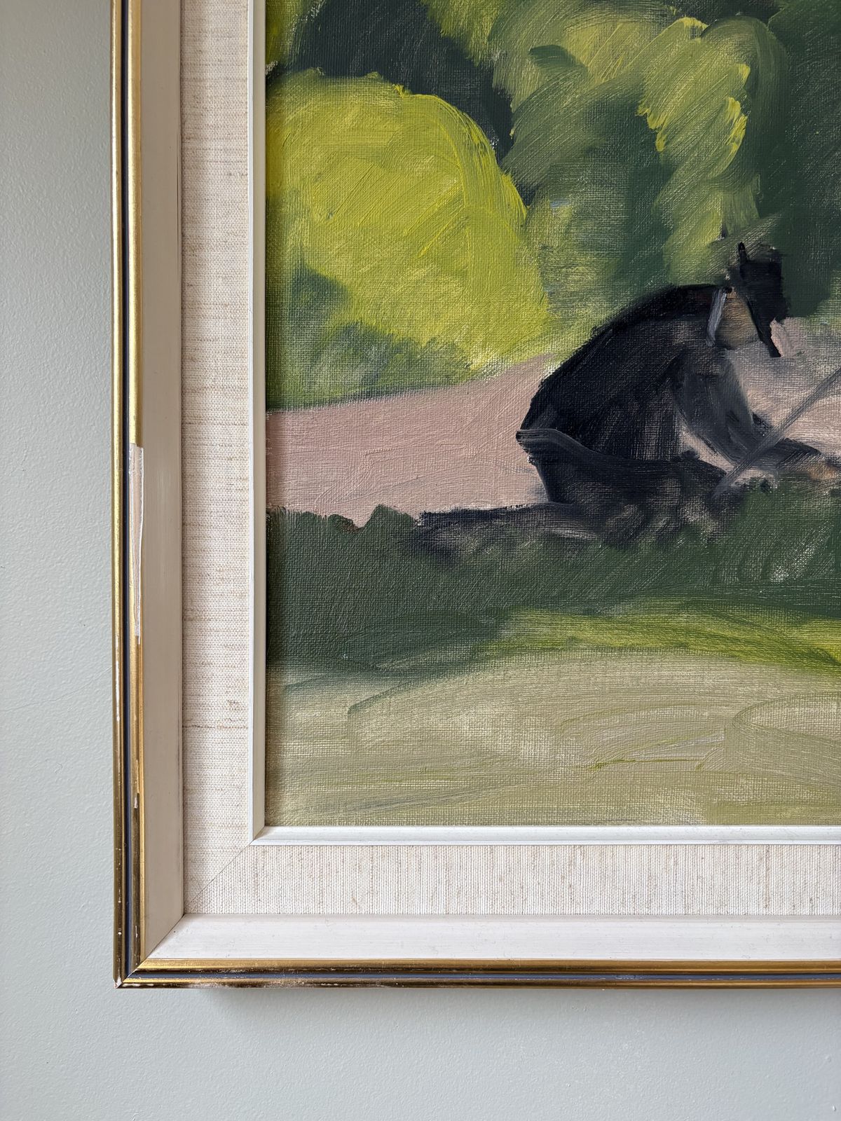 Large Bengt Agren 20th Century Framed Oil On Canvas Figural Scene. photo vinterior