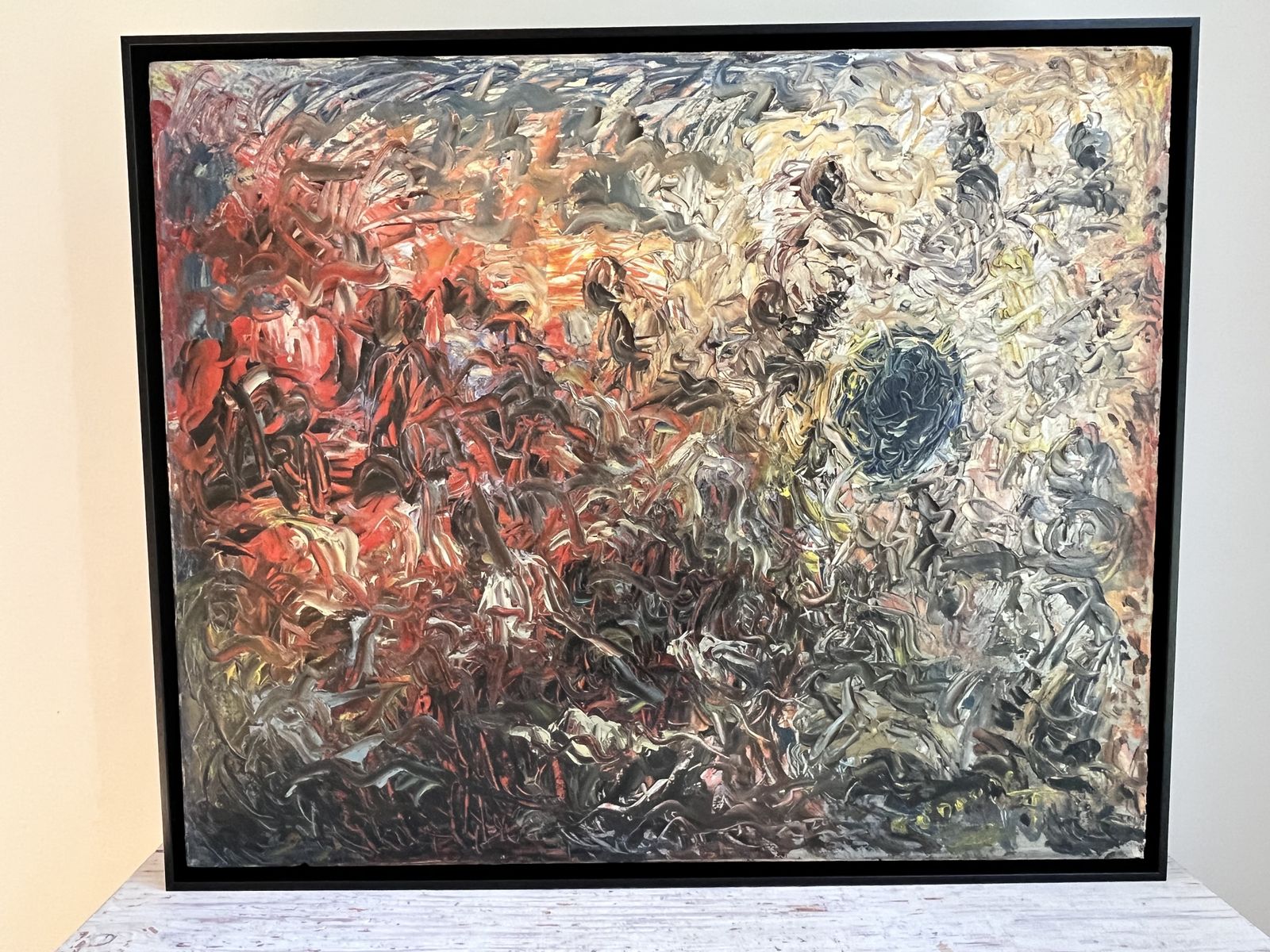 photo furniture Stunning Abstract Oil On Board Painting Thomas O'donnell, Signed