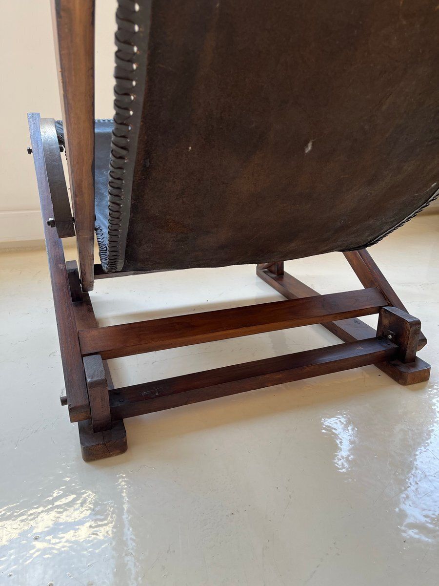 Vintage Leather Sling Chair, 1980s photo buy