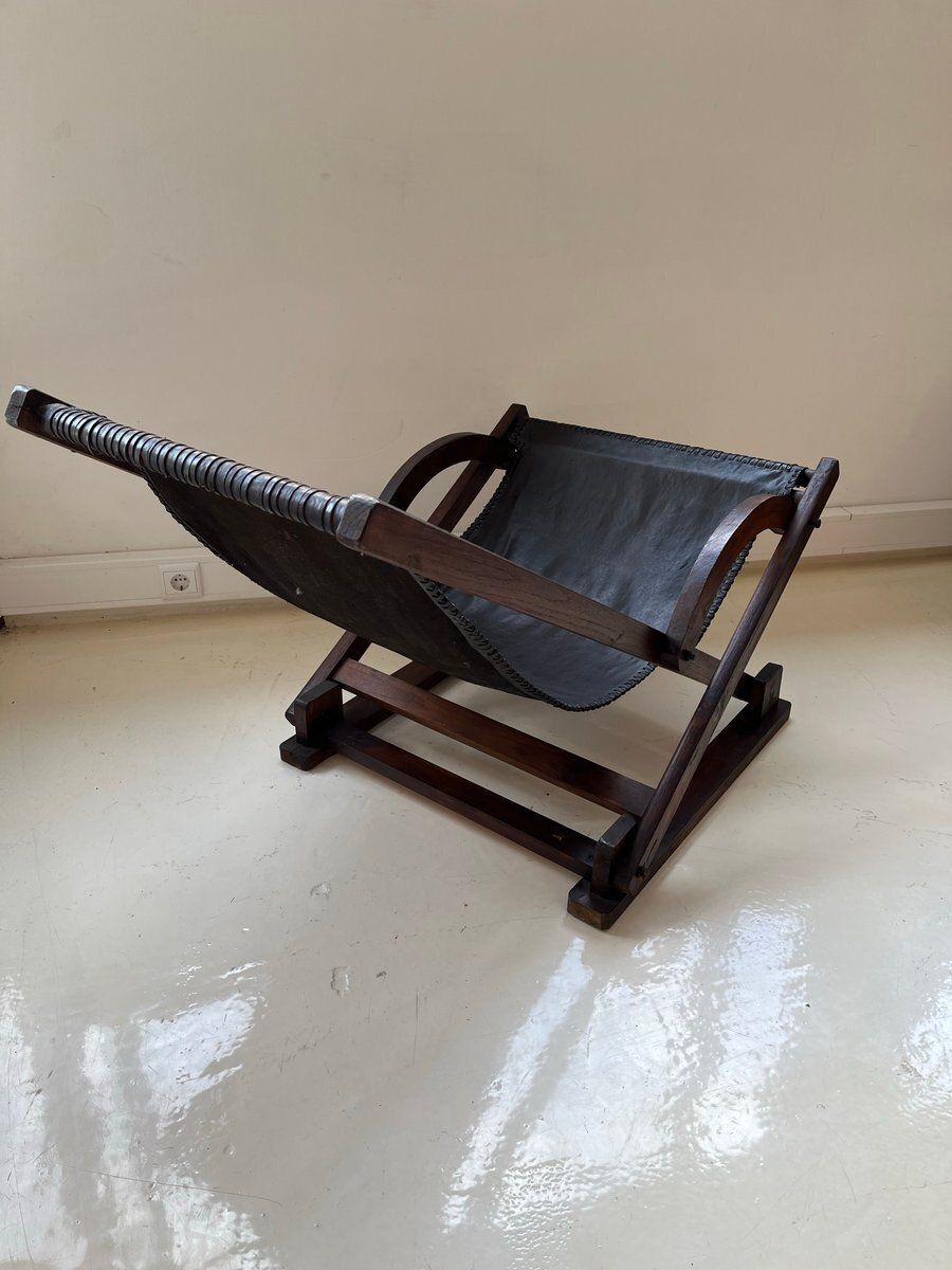 photo furniture Vintage Leather Sling Chair, 1980s